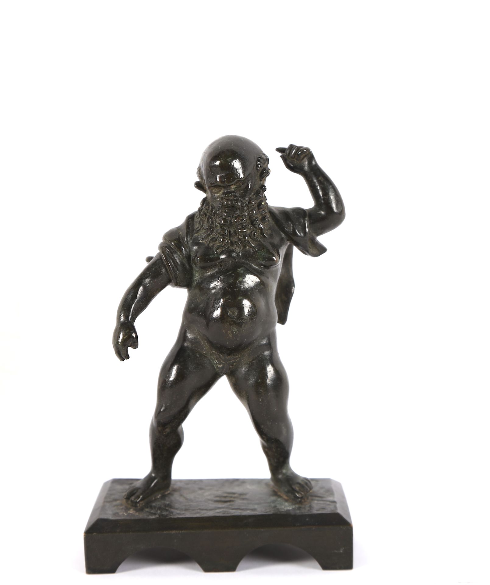 Null SOMPER, Satyr, Bronze mit grüner Patina, signiert, H: 18 cm