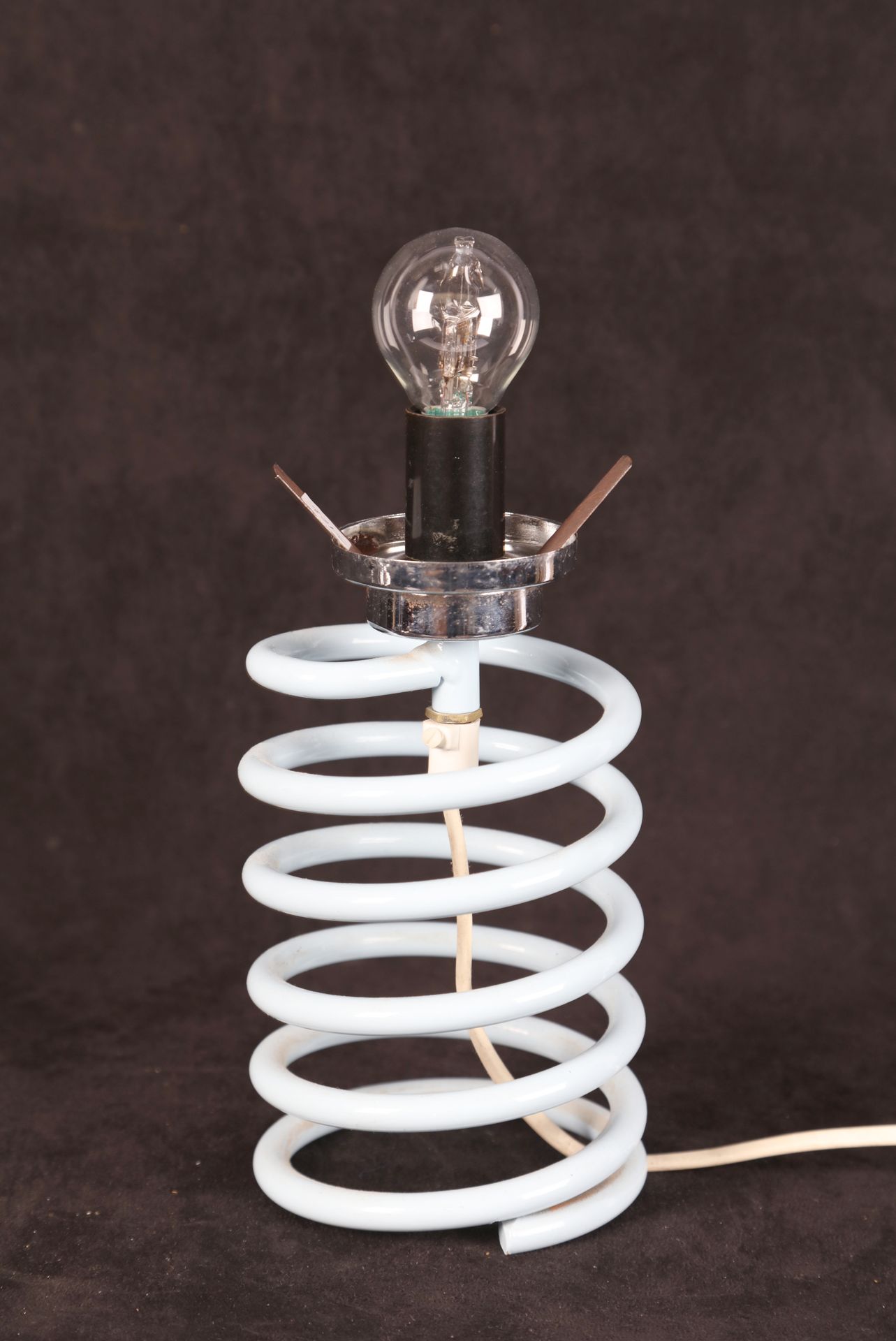 Null INGO MAURER (att. A) soporte de lámpara en metal blanco, altura 22