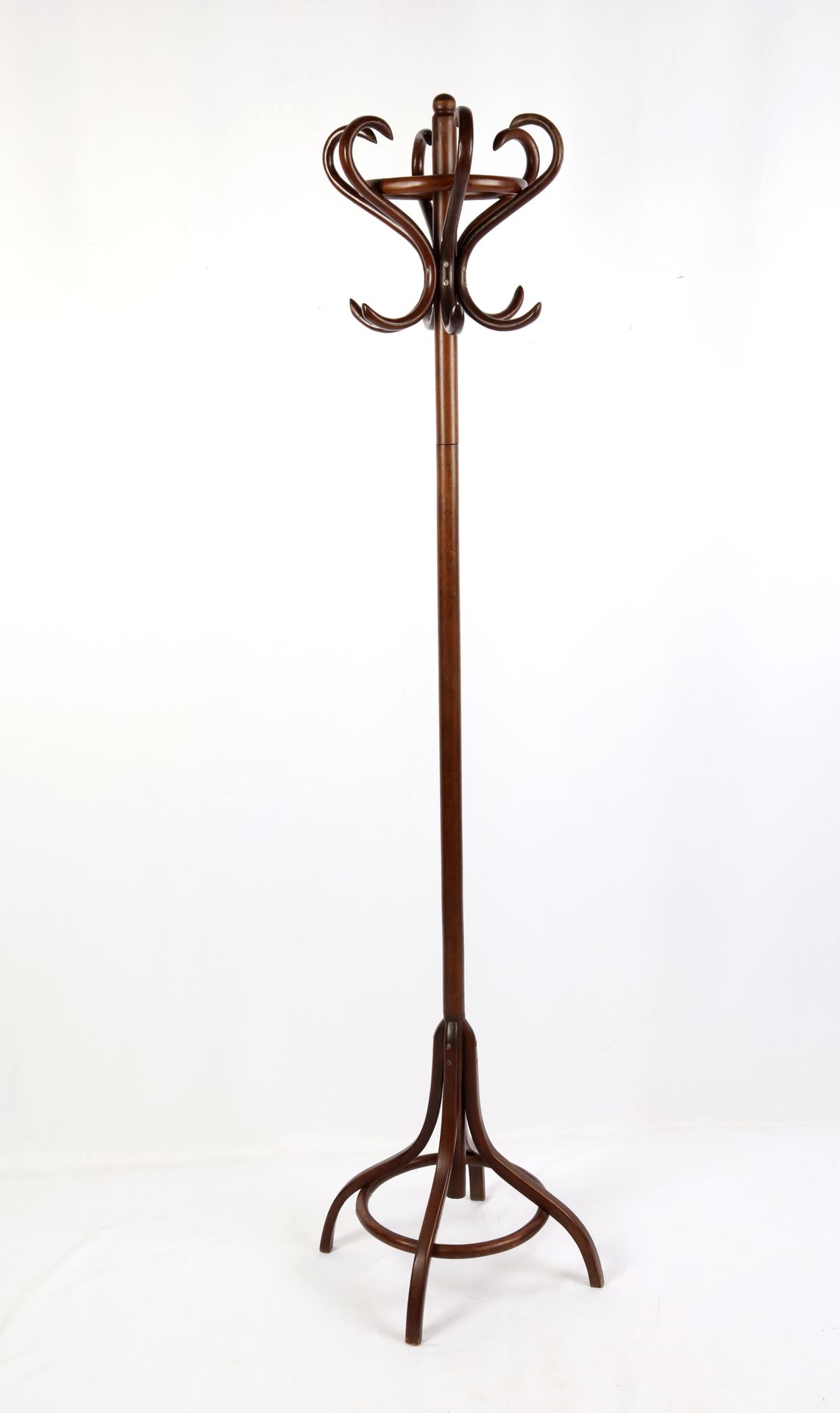 Null Thonet, (style of ), parrot coat rack, dark wood, ht : 190