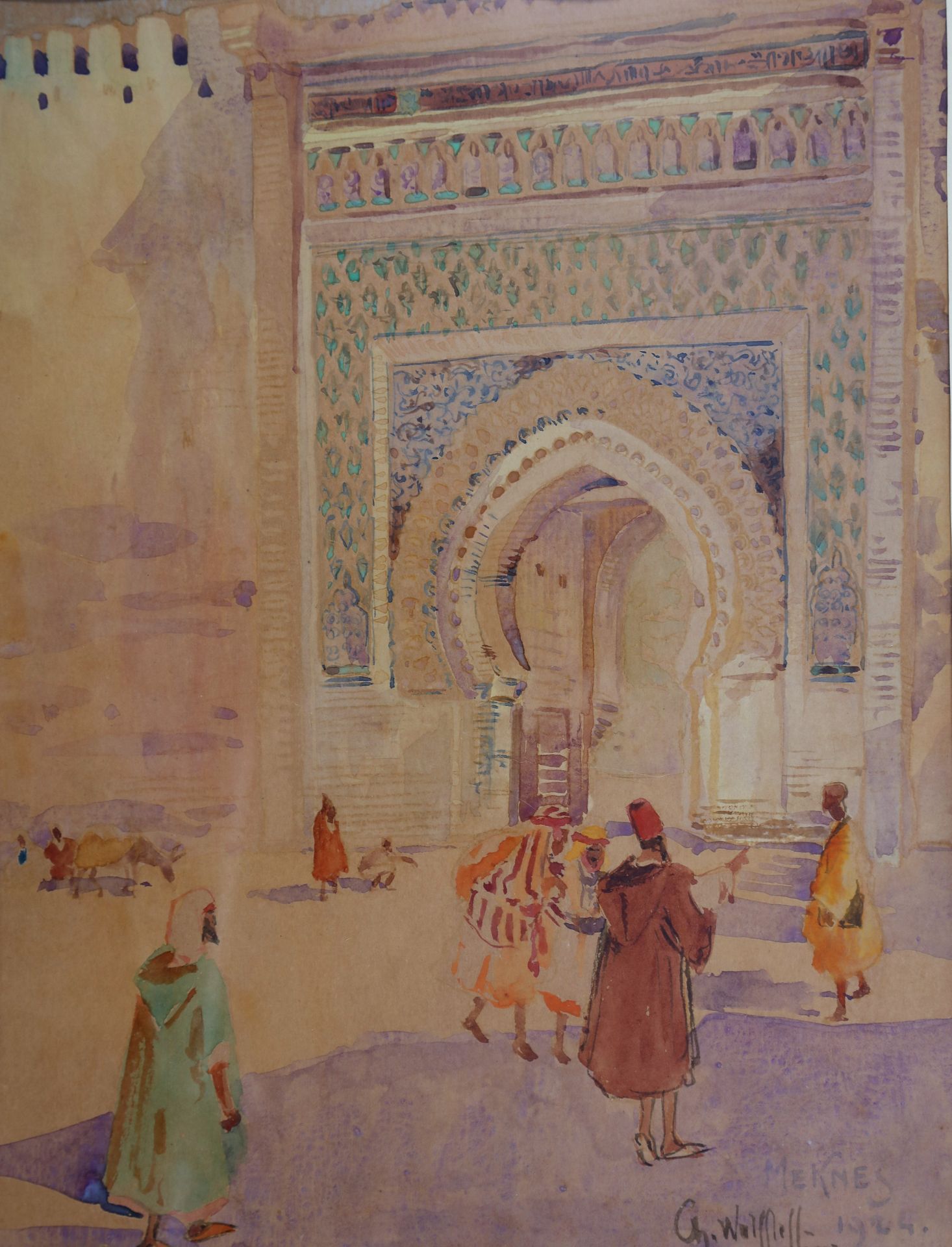 Null WULFFLEFF Charles Albert (1874-1941)
. Meknès, aquarelle, sbd, 1924, 31X23