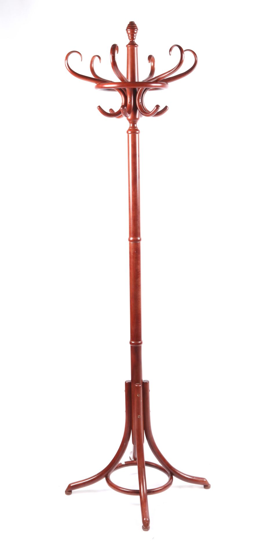 Null THONET (style of) coat rack in natural wood, ht :190