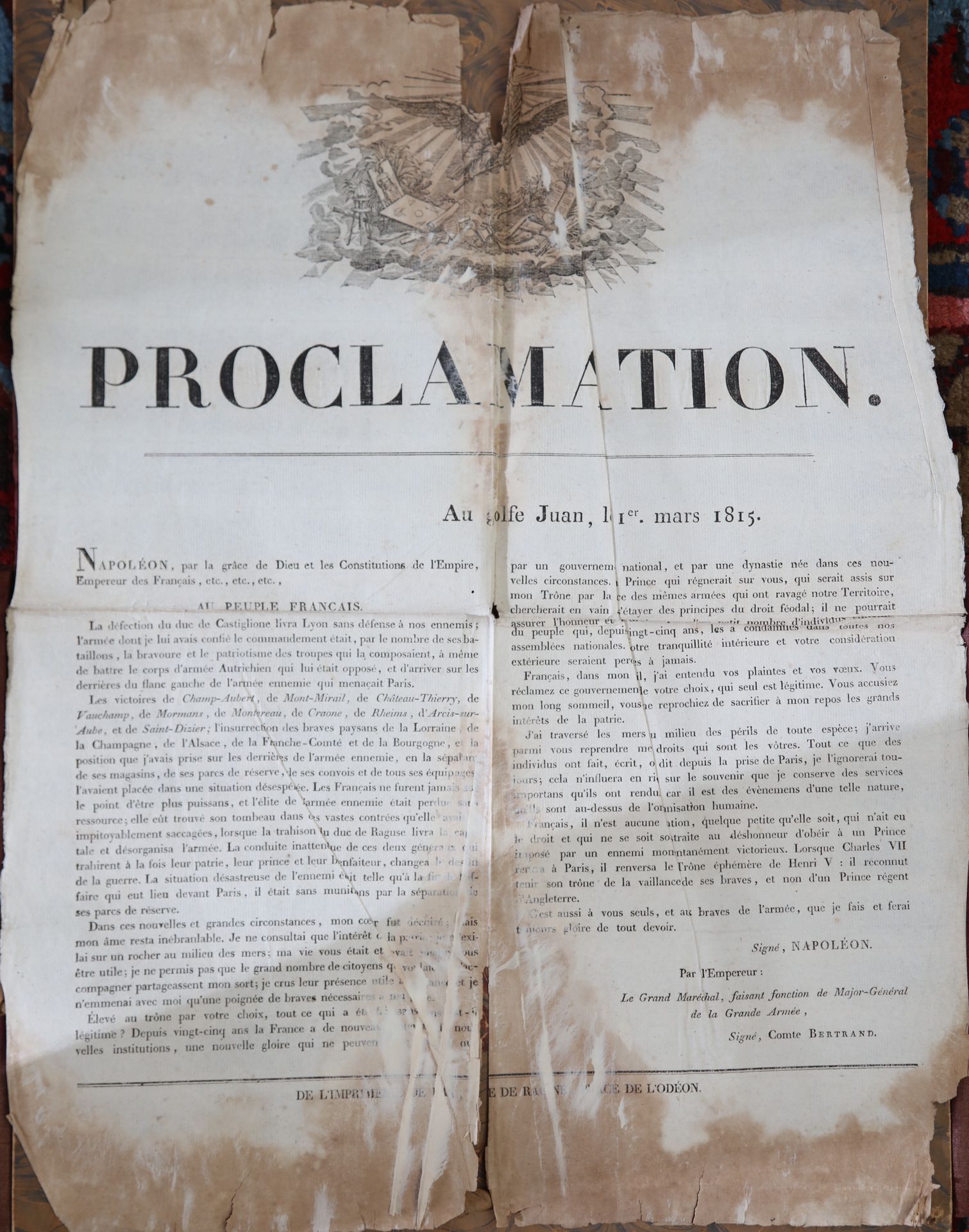 Null Documentos: juicio de 1812 - Proclamación de 1815 y pequeño lote de sellos &hellip;