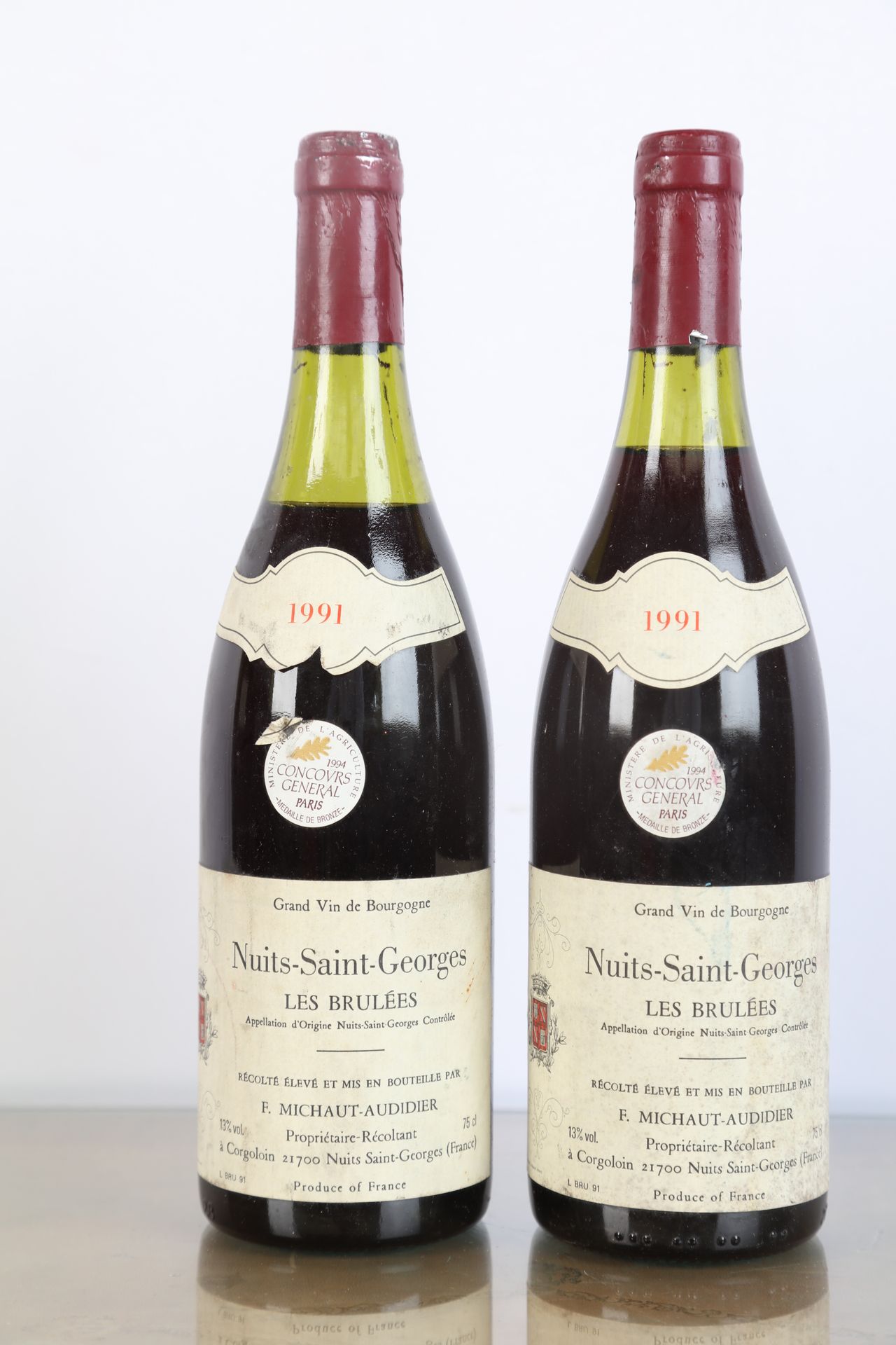 Null 
2 bottles of Burgundy, Nuit Saint-Georges, Les Brulés, (Michaud Audidier) &hellip;