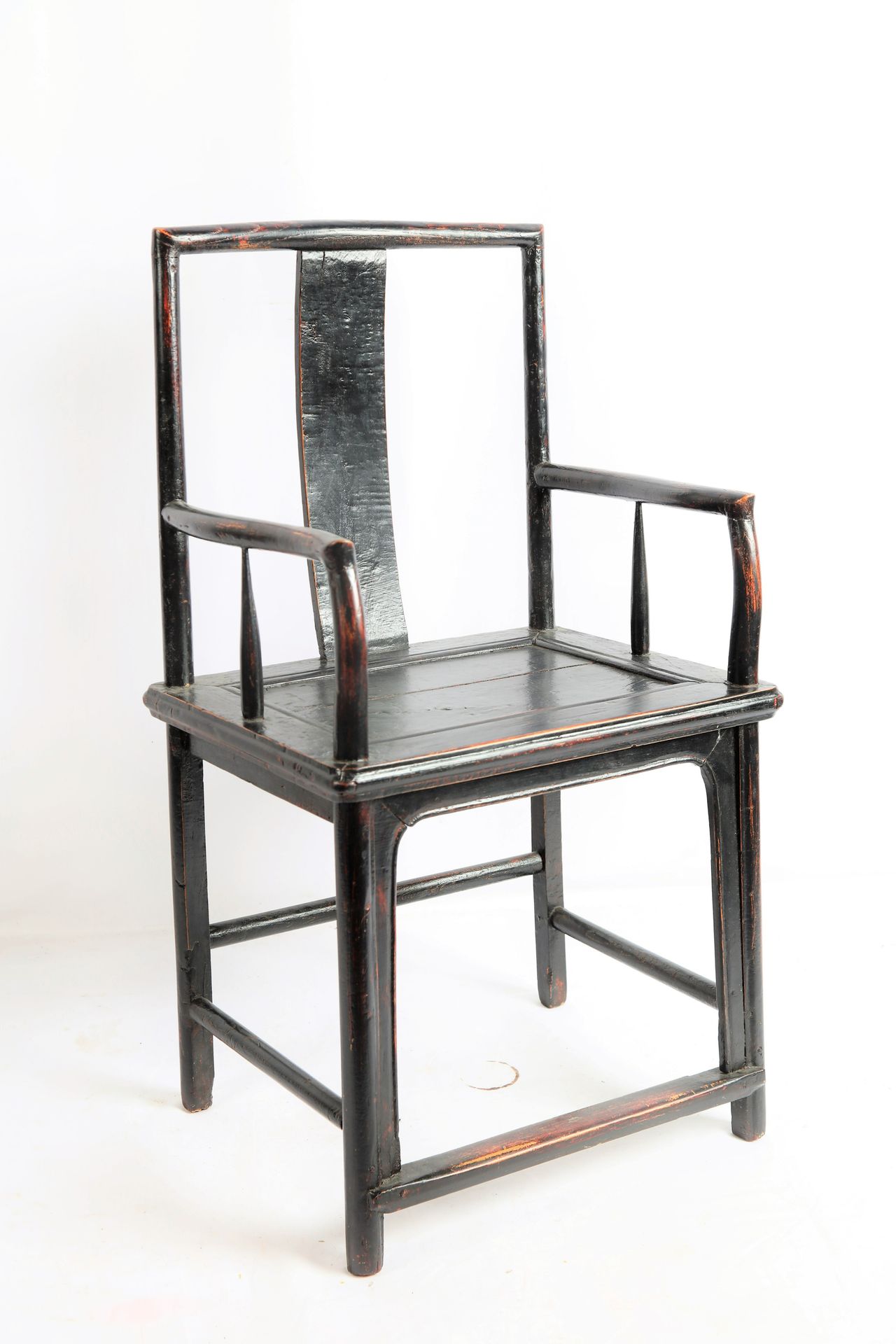 Null CHINE, fauteuil en bois exotique, XIX ème s, 100X58