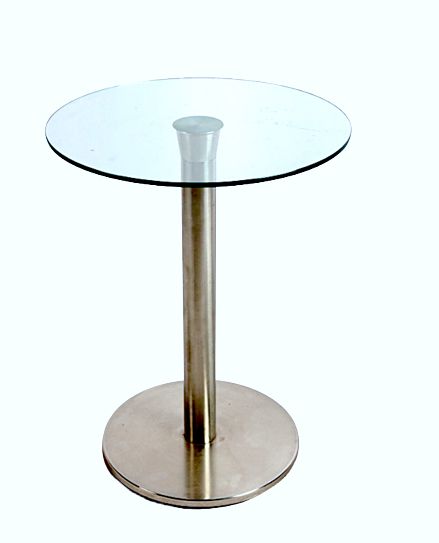 Null 
Table basse d'appoint ou guéridon, plateau circulaire en verre épais tremp&hellip;