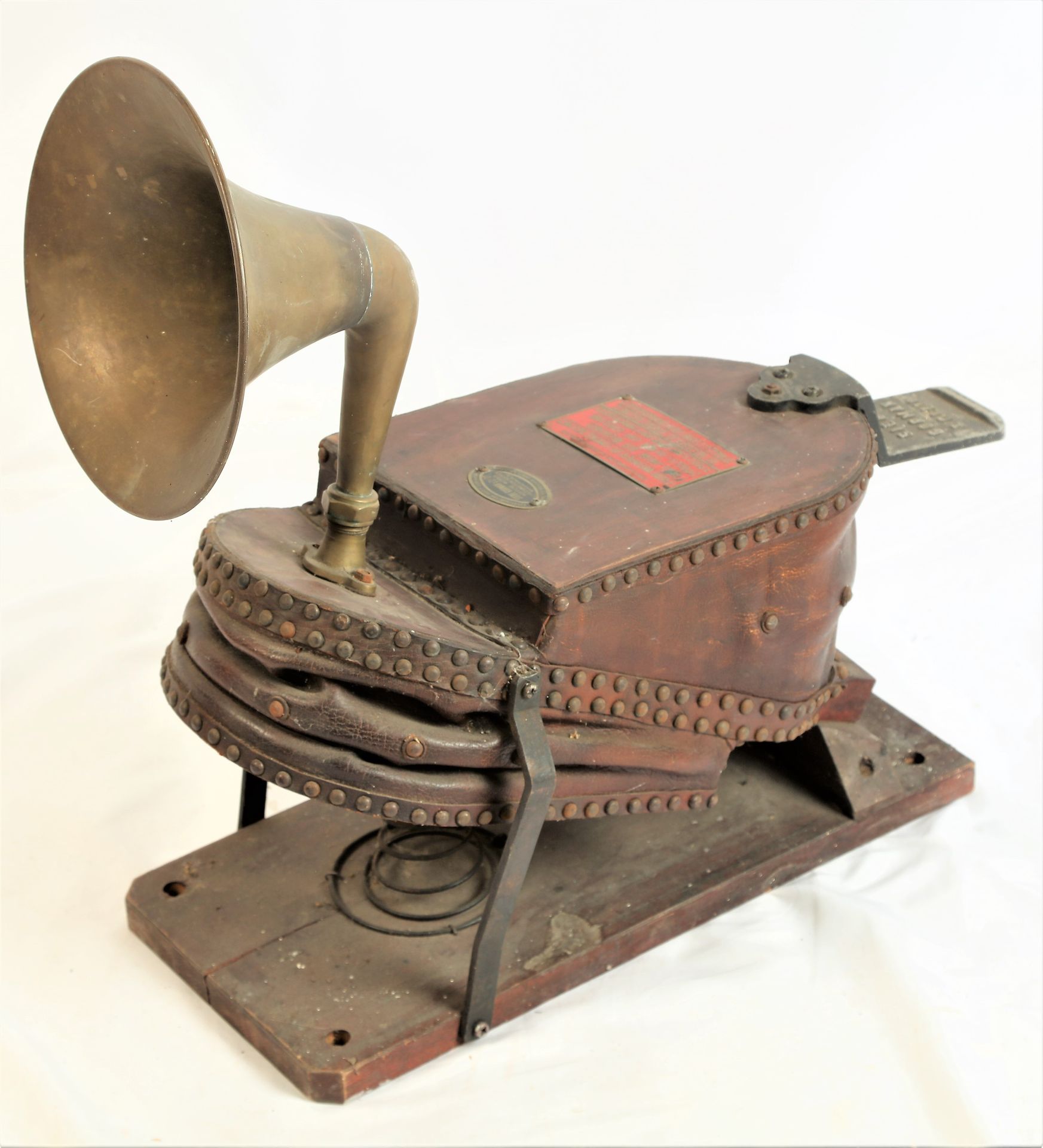 Null Important foghorn with leather bellows (working), English work - A foghorn &hellip;