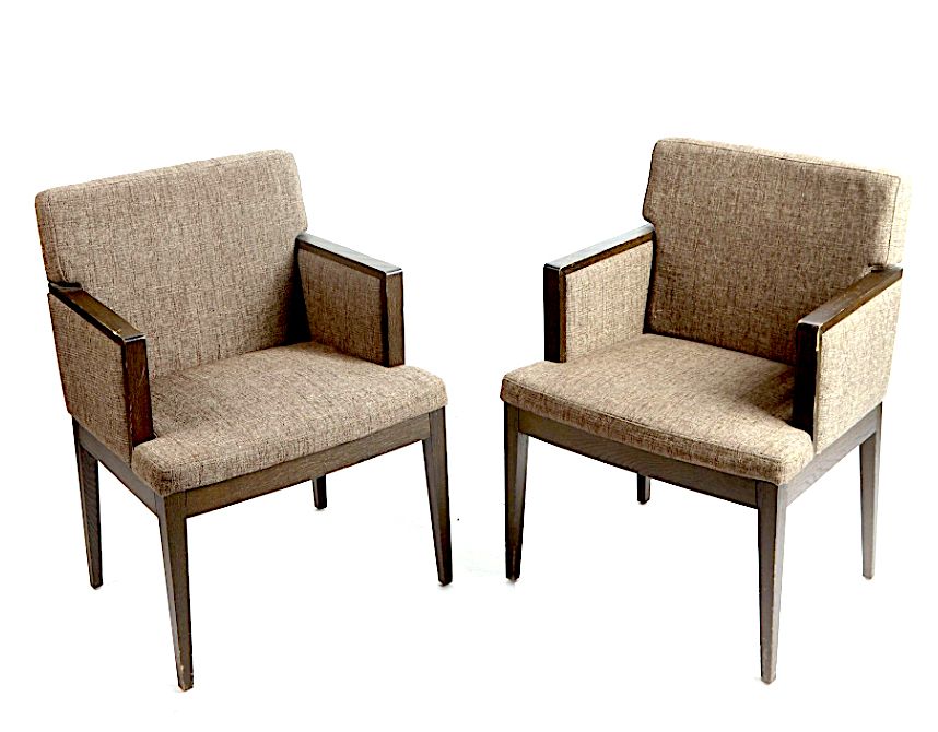 Null 
Ein Paar Sessel aus lackiertem Holz, Stoff in perfektem Zustand (kleine, l&hellip;
