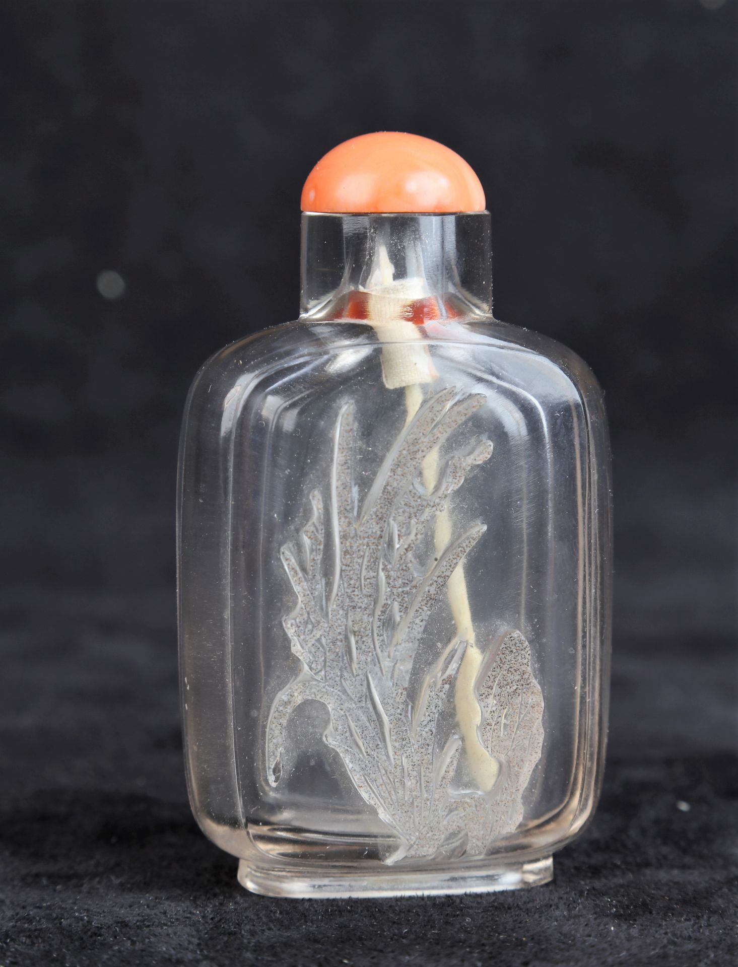 Null CHINA - XIXth century, Rectangular snuff bottle in rock crystal carved on o&hellip;