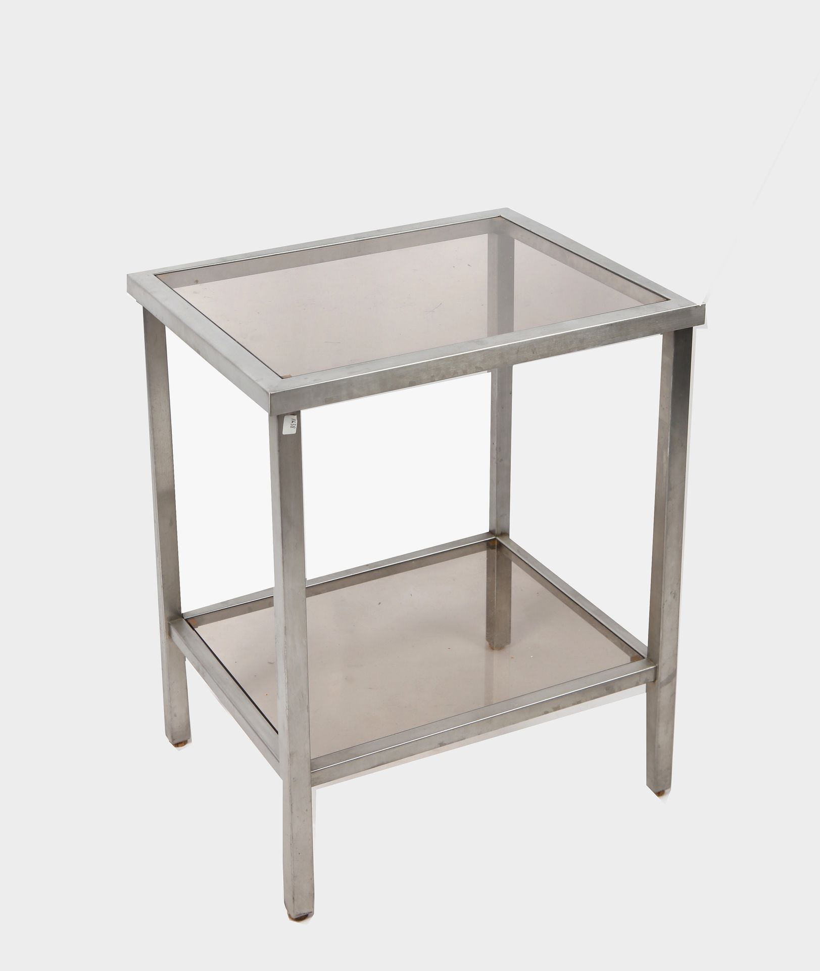Null 
Metal side table, two superimposed trays. 40X60X51