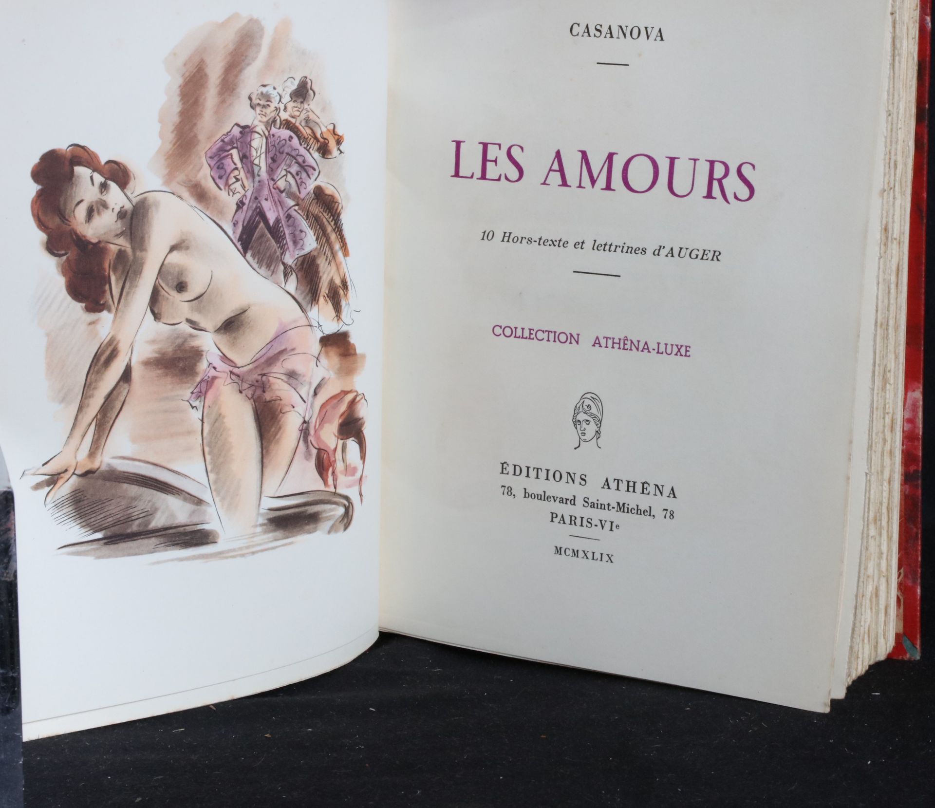 Null CASANOVA, les Amours (10 hors-texte and lettrines by Auger) - Edmond DE GON&hellip;
