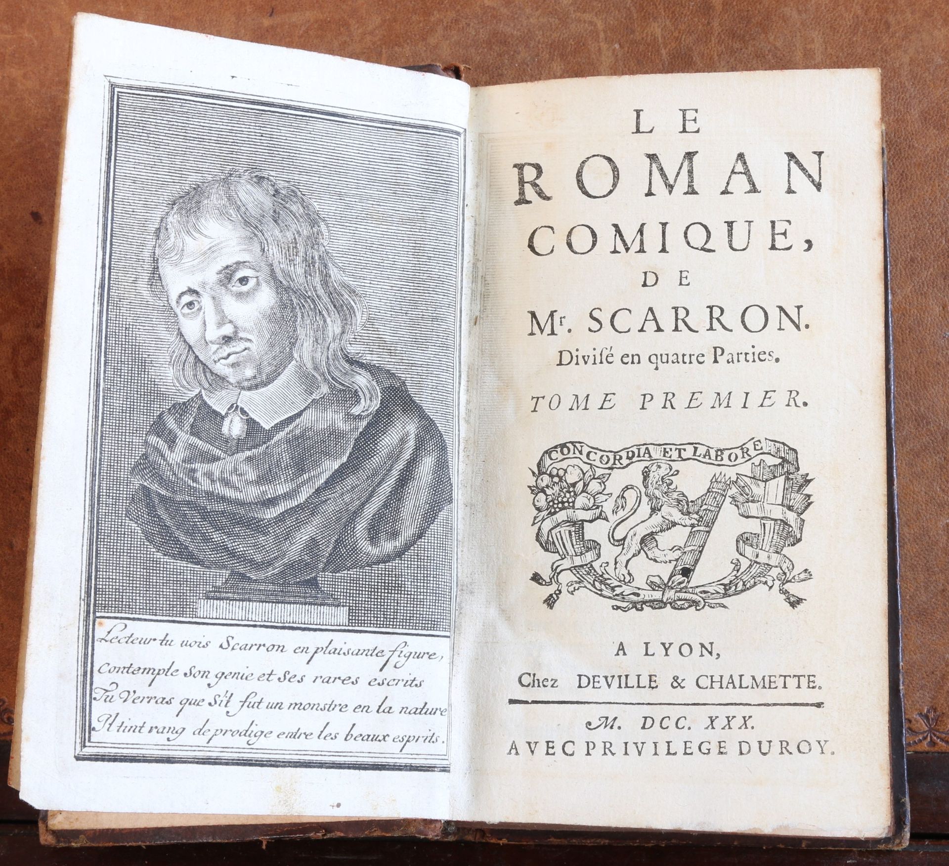Null SCARRON, Paul (1610-1660), Le Roman comique de M. Scarron, , T. Premier, 17&hellip;
