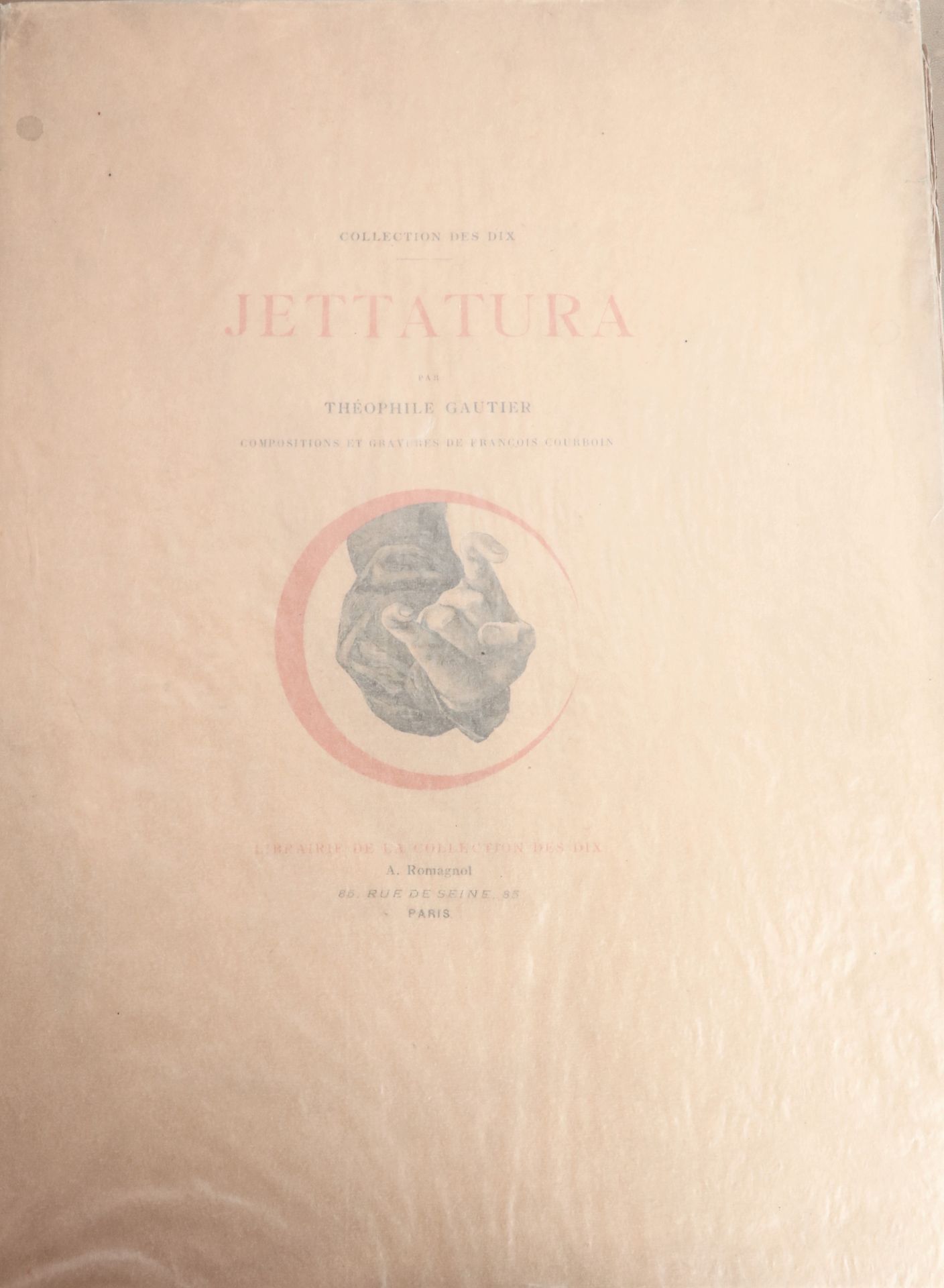 Null GAUTIER (Théophile).Jettatura.巴黎，Romagnol，1904年。大8开本，平装书，填充式封面（书末页已变色）。属于《迪&hellip;