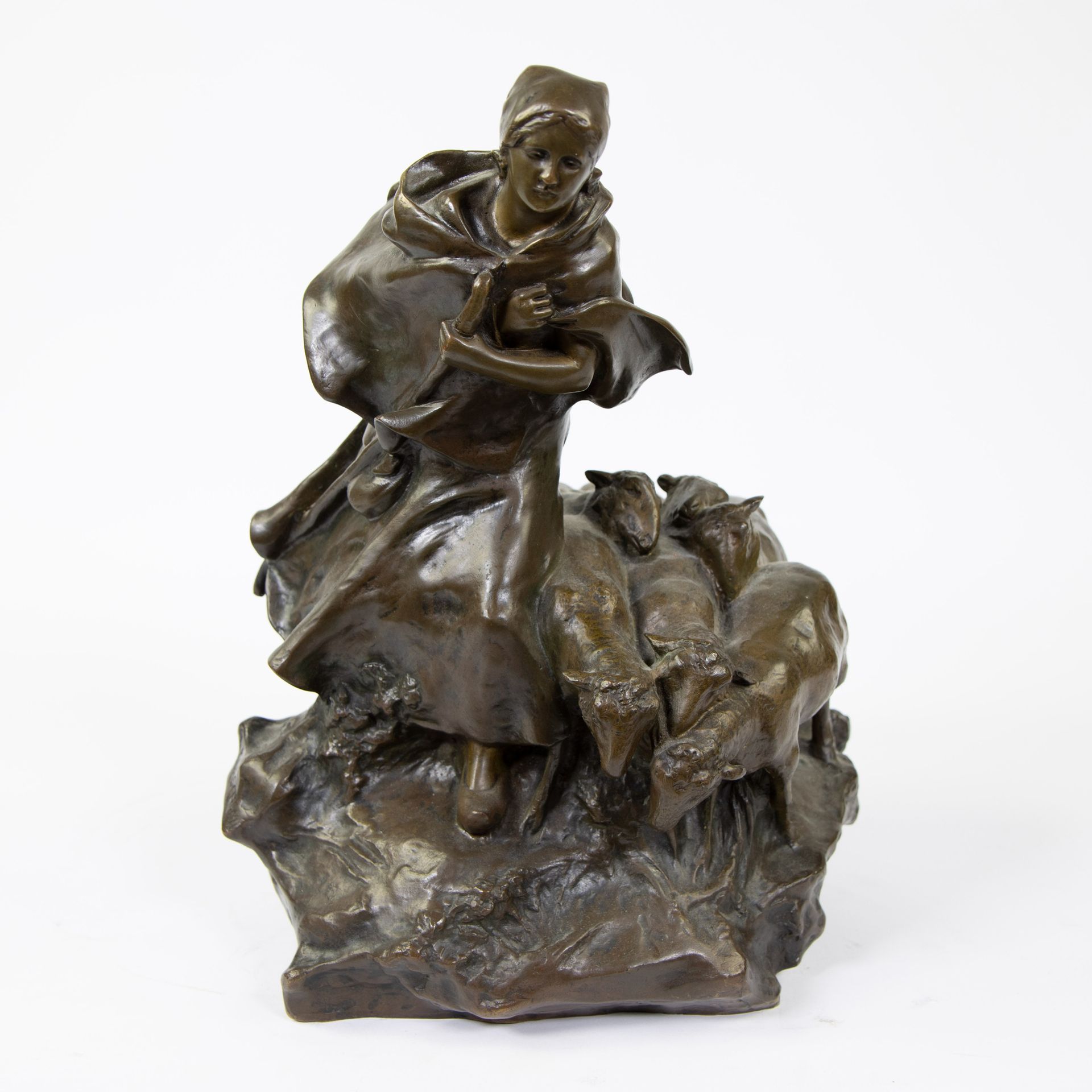 Charles KORSCHANN (1872-1943) Charles KORSCHANN (1872-1943)
Bronze Shepherdess a&hellip;