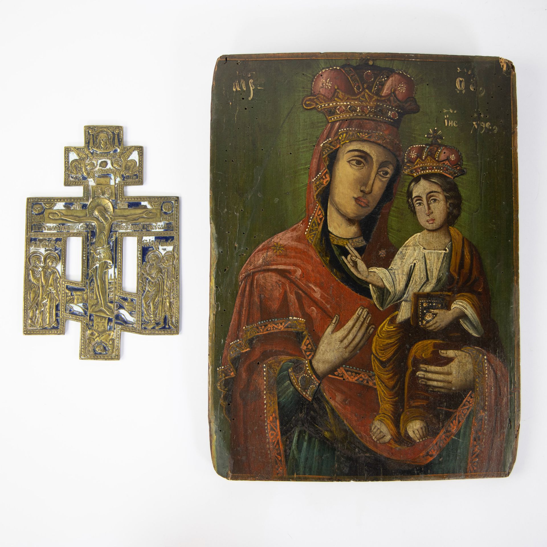 Null Lot of a travel icon and Ukrainian Orthodox icon 19th century
Lot van een r&hellip;