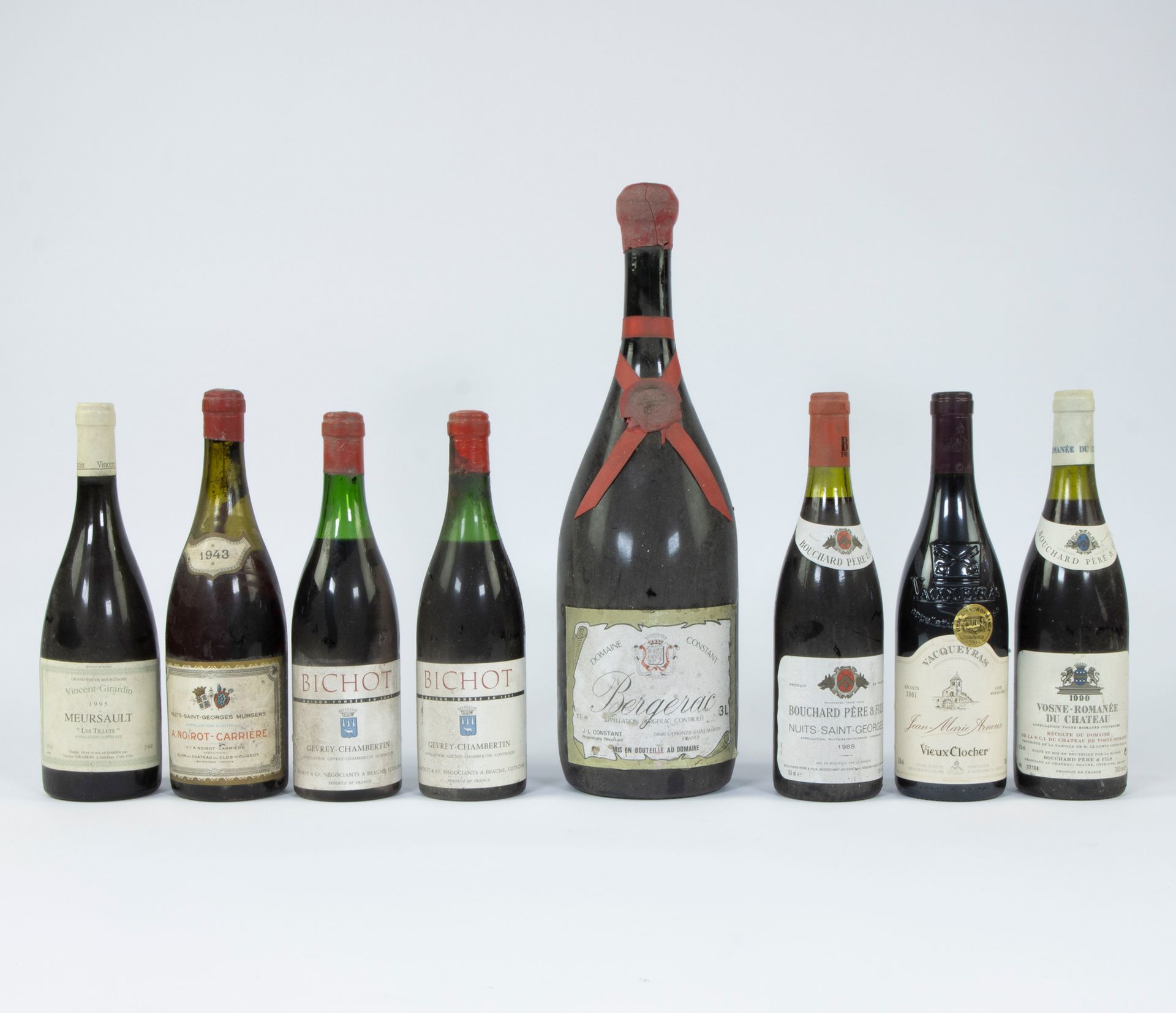Null 勃艮第默尔索、佛纳罗曼尼、热夫雷香贝坦、夜圣乔治和贝热拉克、瓦克拉什的各种陈年葡萄酒
Lot oude wijnen Bourgogne Meursa&hellip;