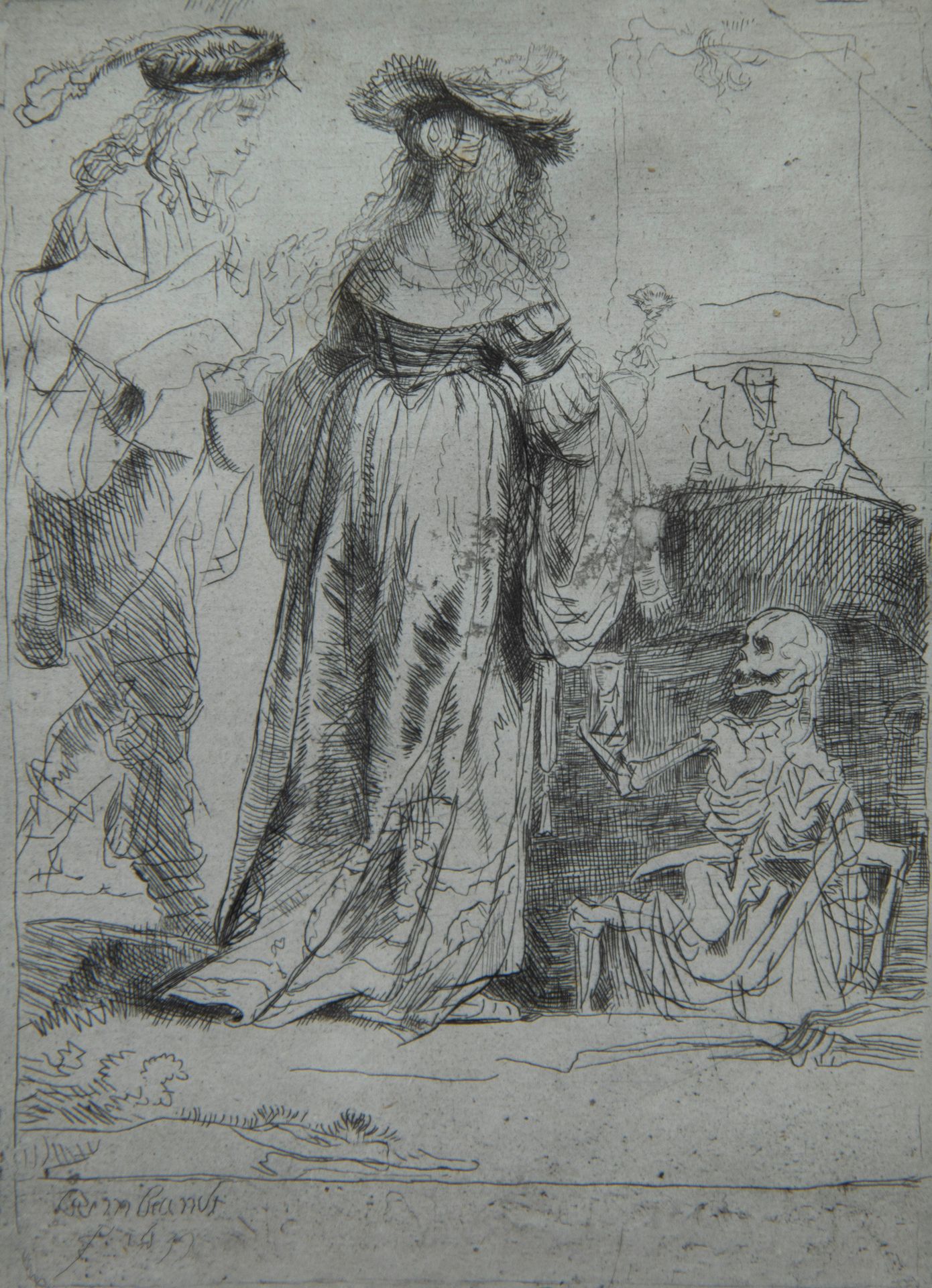 Null Estampe de 'La mort apparaît aux jeunes mariés' Rembrandt van Rijn 1639
Gra&hellip;