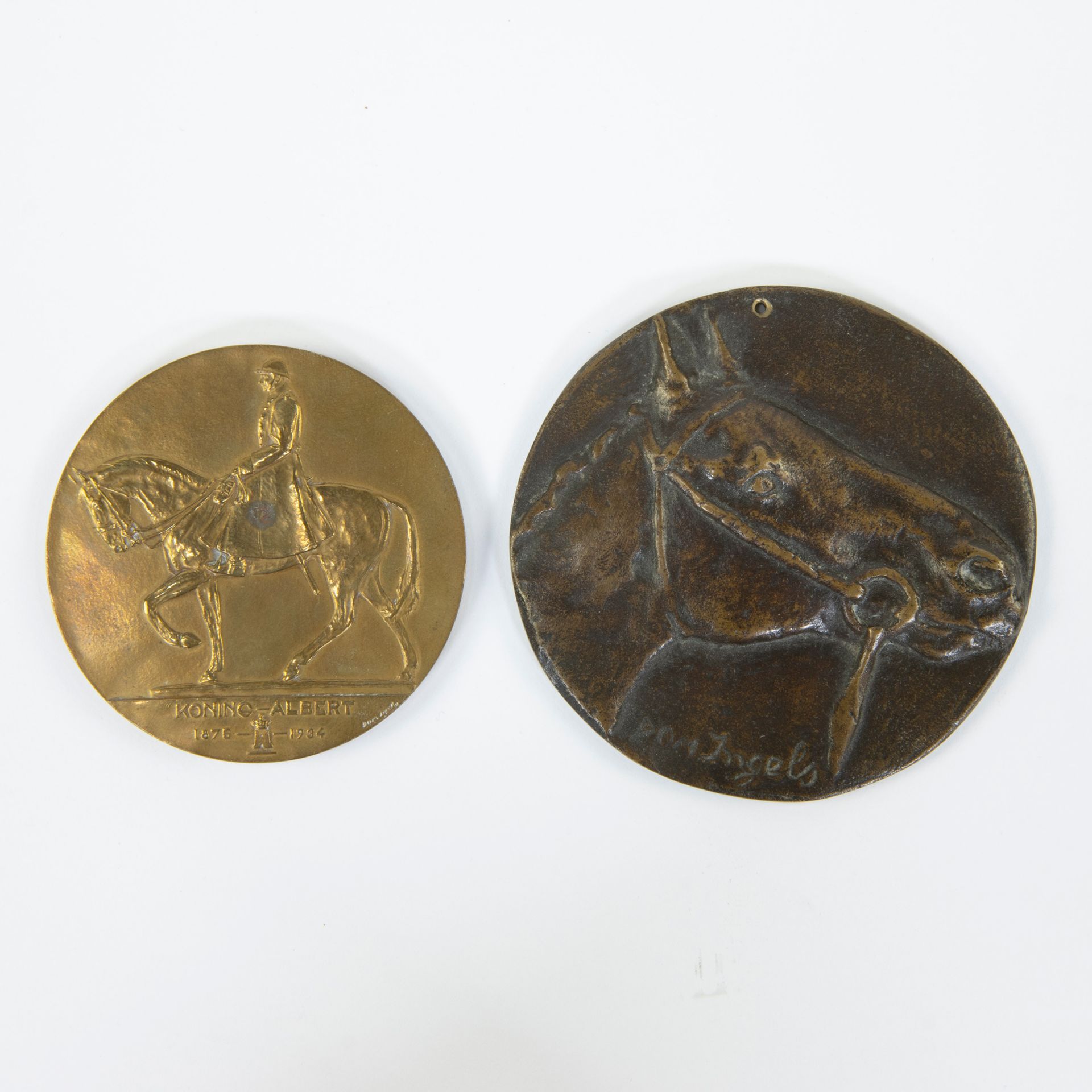 Domien INGELS (1881-1946), Domien INGELS (1881-1946), 2 médailles en bronze, sig&hellip;