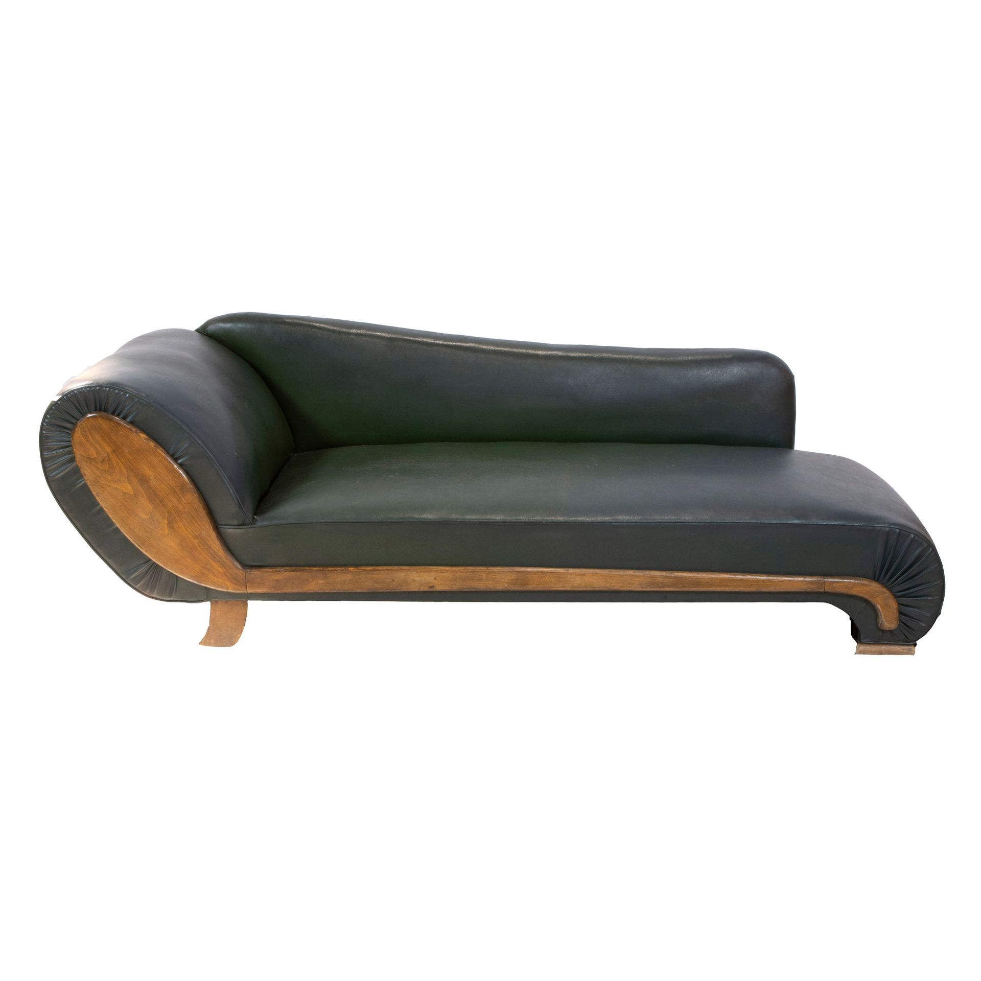 Null Chaise longue Art Déco en simili-cuir vert, années 1930
Chaise longue Art D&hellip;