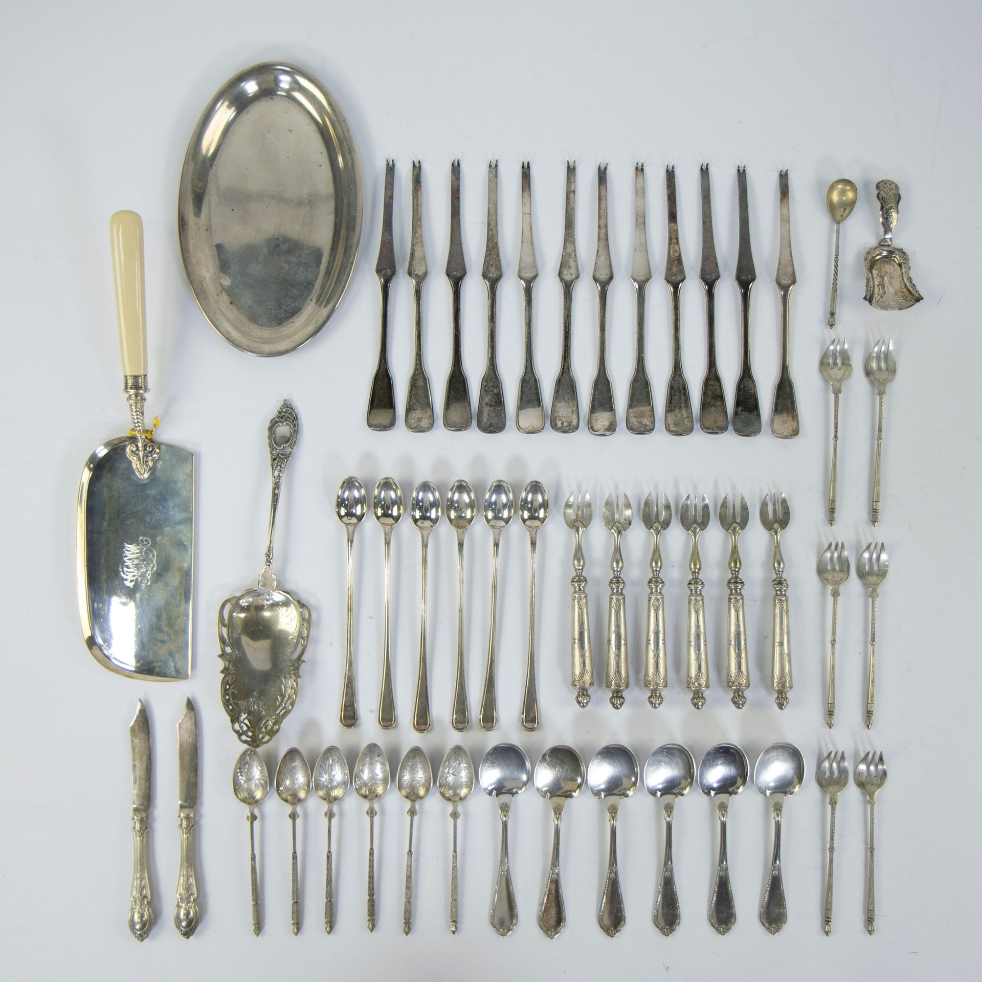 Null Collection d'argent oa Sheffield (1899) crumbler, large spoon (800), Englis&hellip;