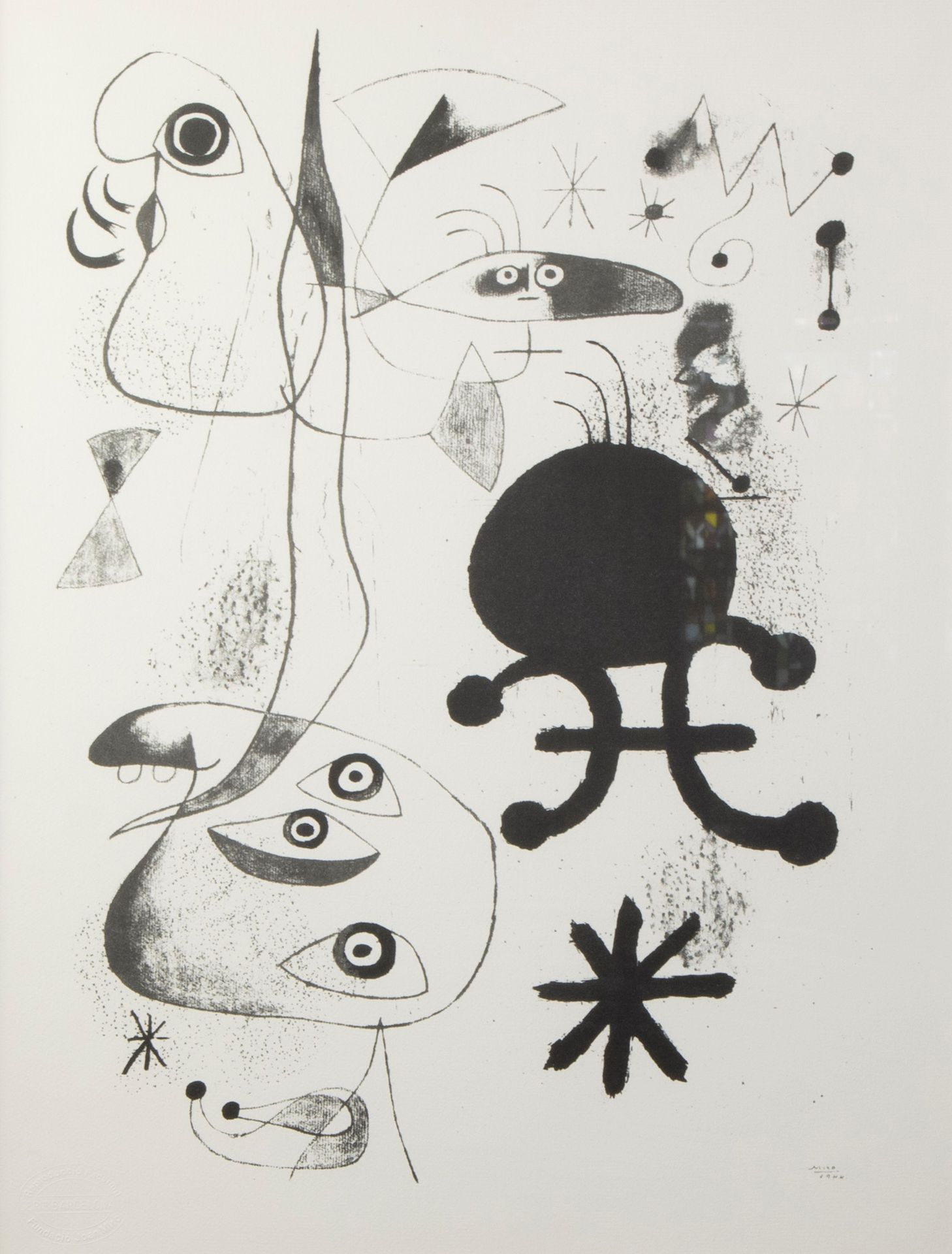 Joan MIRO (1893-1983), Joan MIRO (1893-1983), lithographie, signée et datée 1944&hellip;
