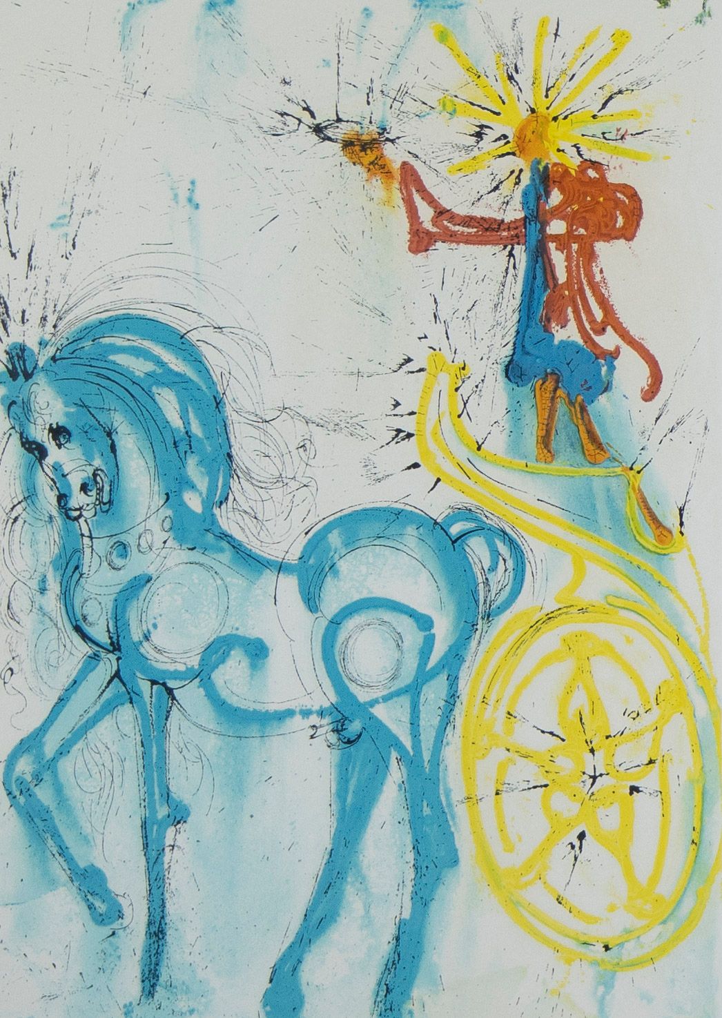 Salvador Dali (1904-1989), Salvador Dali (1904-1989), lithographie en couleurs C&hellip;