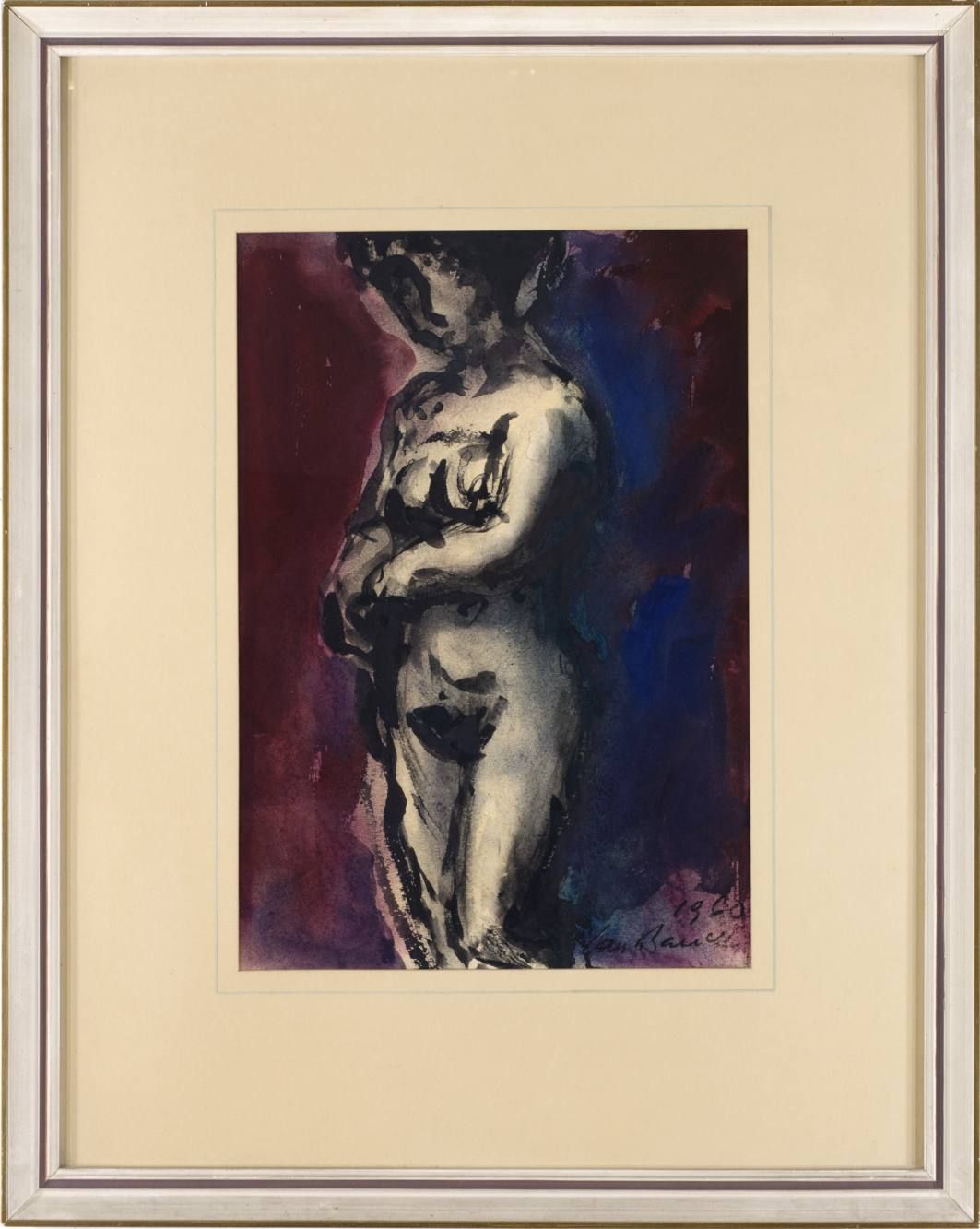 Jan Bauch (1898-1995) 裸体站立

1960

纸上钢笔画，29x41.5厘米（装裱孔径），57x68.5厘米（框架），右下方有签名和日期 &hellip;
