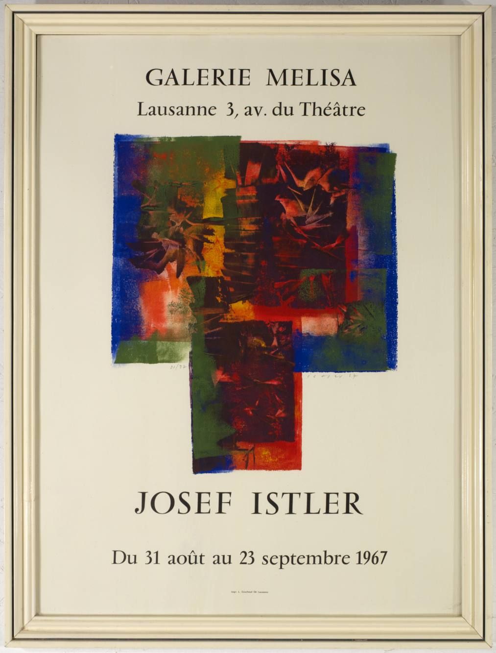 Josef Istler (1919-2000) 展览海报--Josef Istler在Melisa画廊展出

1967

纸上单版画，54.1x39.5厘米，&hellip;