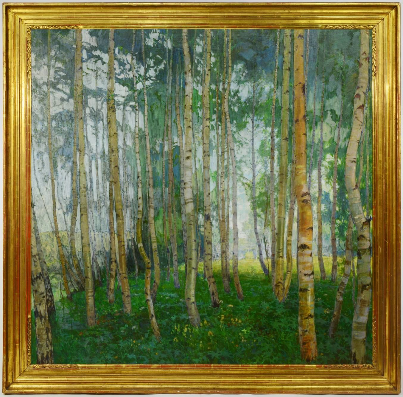 Alois Kalvoda (1875-1934) BOSCHETTO D'ASFALTO

Olio su tela, 149x149 cm, impress&hellip;