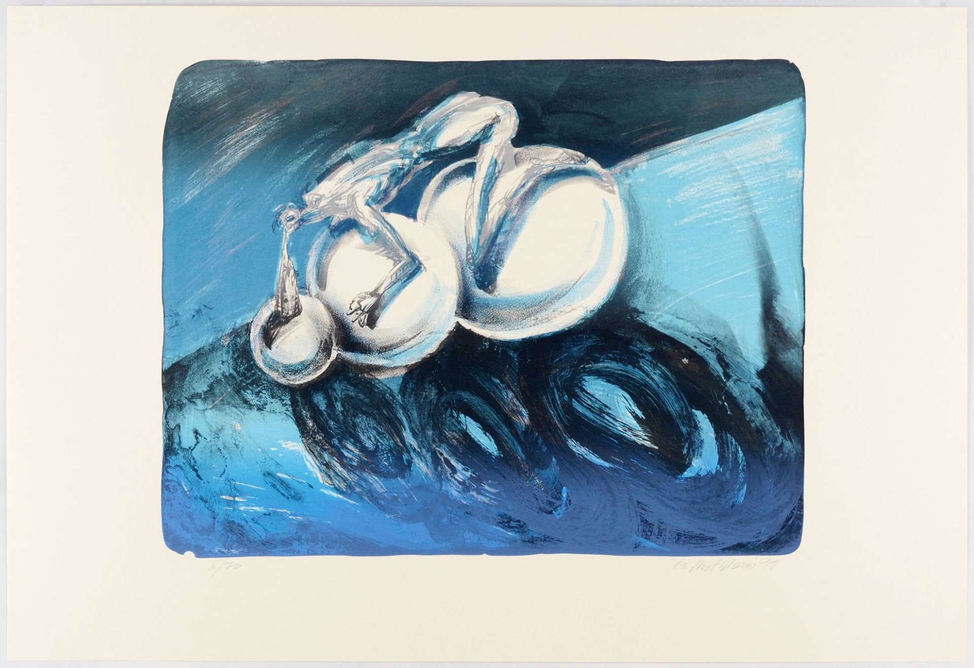Michael Rittstein (1949) 无名氏

1991

纸上彩色石板画，50x72.6厘米，有编号，并在印刷品下用铅笔签名和日期 "5/70，M&hellip;