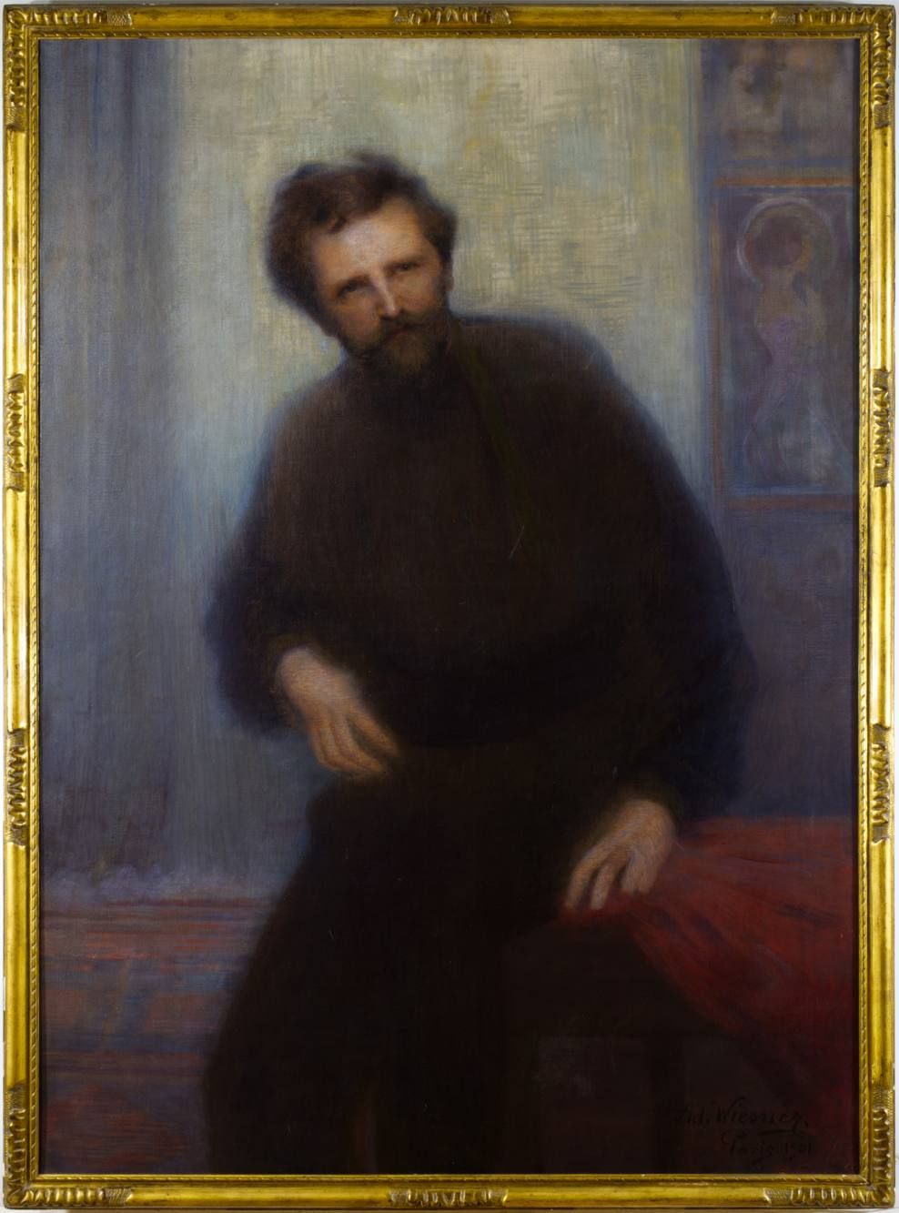 Adolf Wiesner (1871-1942) 阿尔方斯-莫塔的画像

巴黎 1901年

布面油画，125x89.5厘米，签名，日期和右下角标记 "Ad.&hellip;