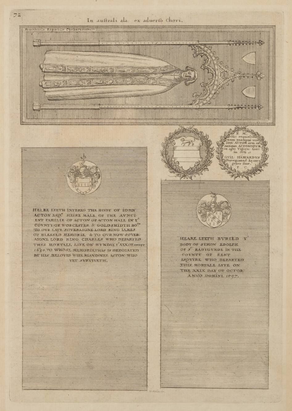 Vaclav Hollar (1607-1677) Richard Hall ILLUSTRATION WITH TOMBSTONES AND ARCHITEC&hellip;