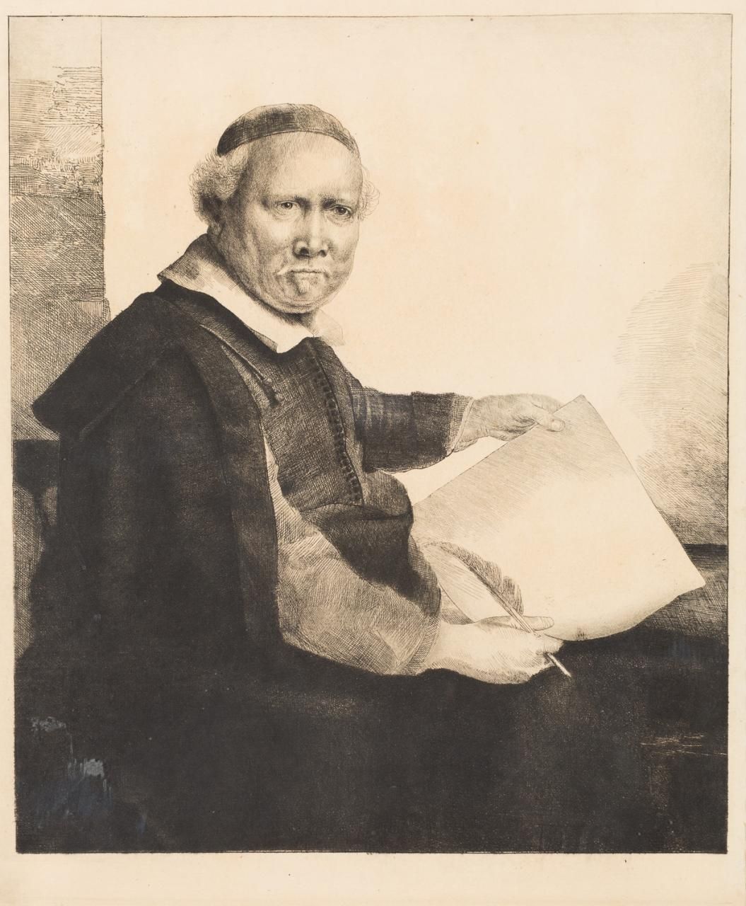 ESCUELA EUROPEA, S. XX Lieven Willemsz van Coppenol的肖像
纸上蚀刻
33 x 28 cm
根据Rembran&hellip;