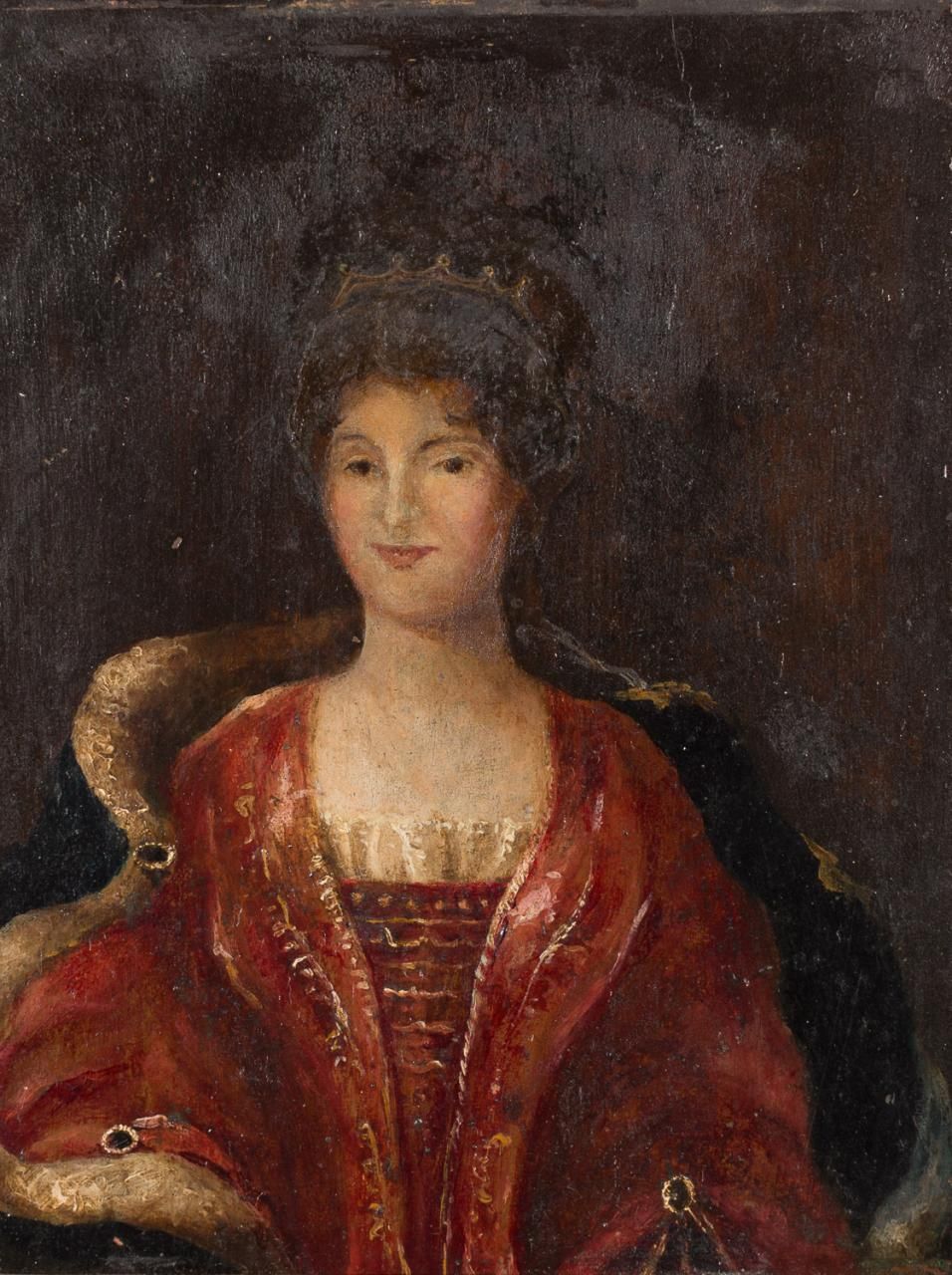 ESCUELA EUROPEA, S. XIX 女性肖像
铜上油彩
15 x 12 cm
按照18世纪初的模型。