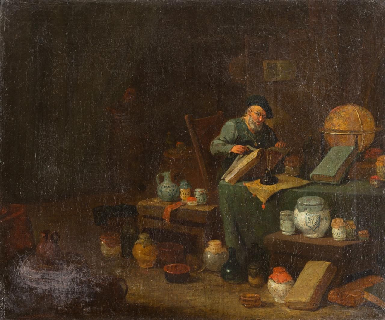 CÍRCULO DE DAVID TENIERS II (Escuela flamenca, S. XVII) Der Alchemist
Öl auf Lei&hellip;
