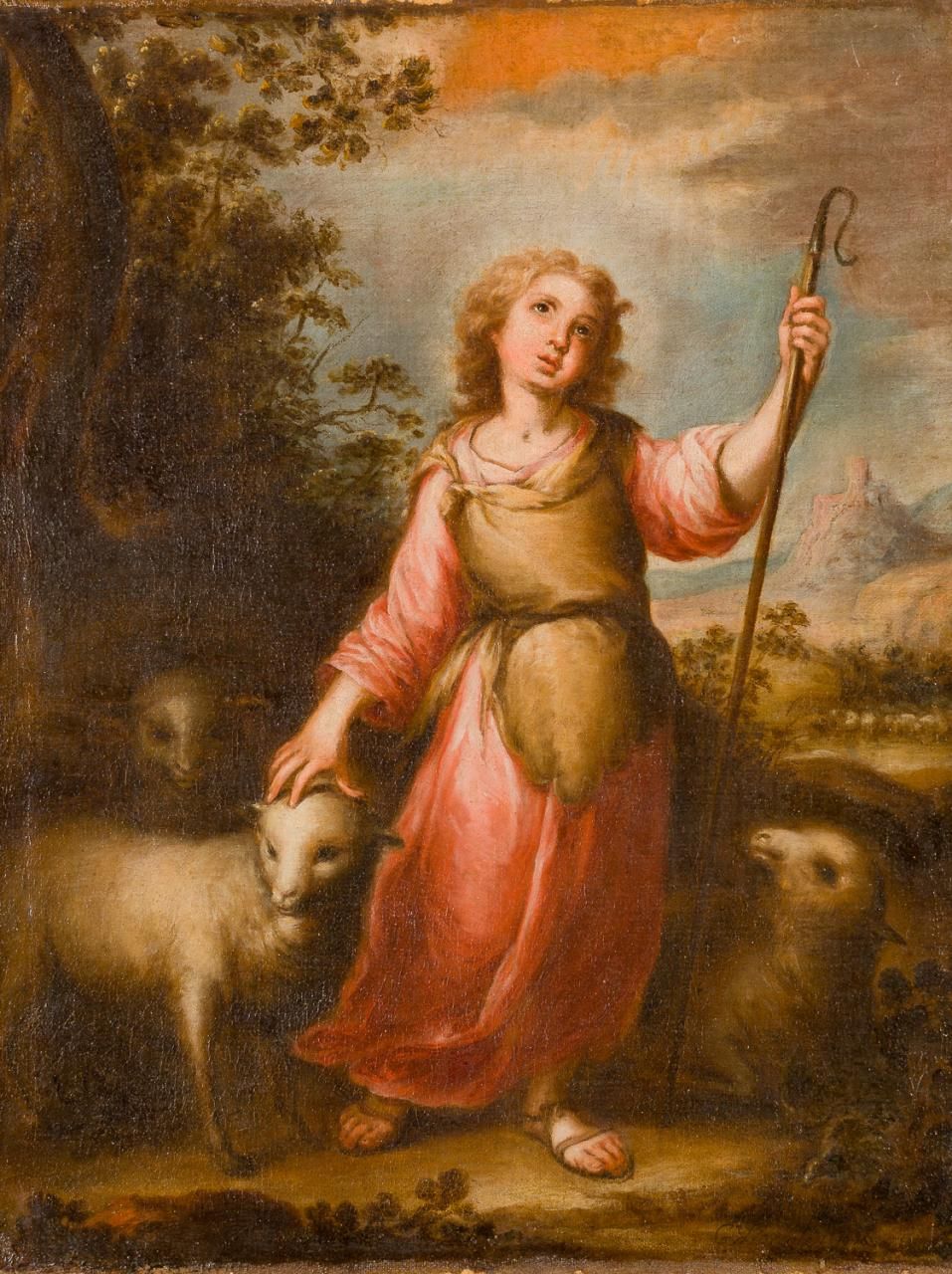 BERNARDO LORENTE GERMÁN (Sevilla, 1680 - 1759) 好牧人
布面油画
63 x 51 cm
有签名和日期 "Gª Lo&hellip;