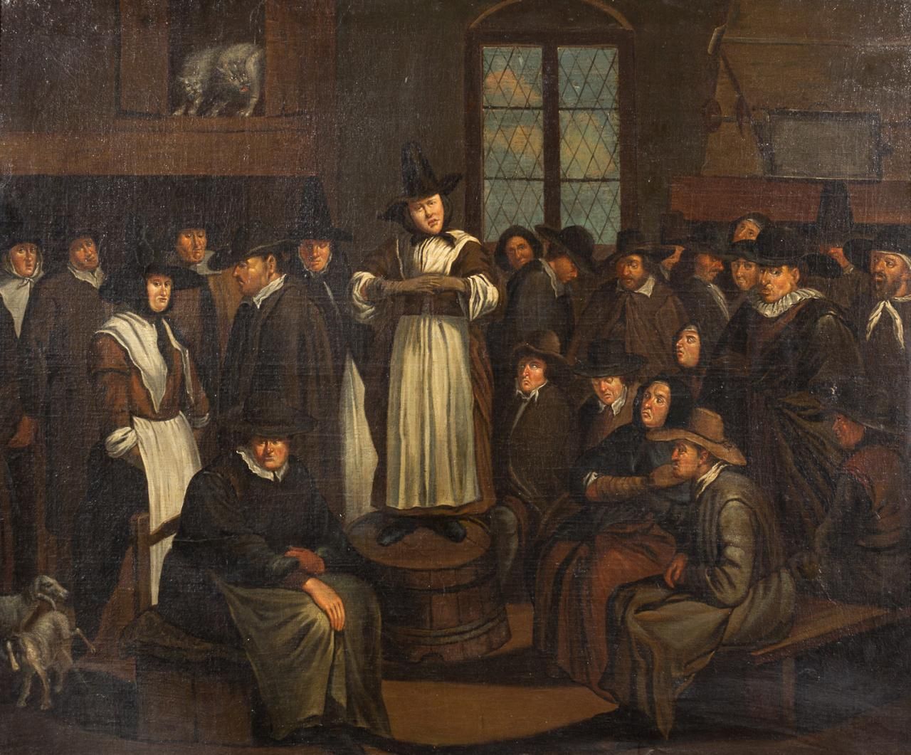 ESCUELA HOLANDESA, S. XVII Quaker Reunion
Oil on canvas
62,5 x 75 cm