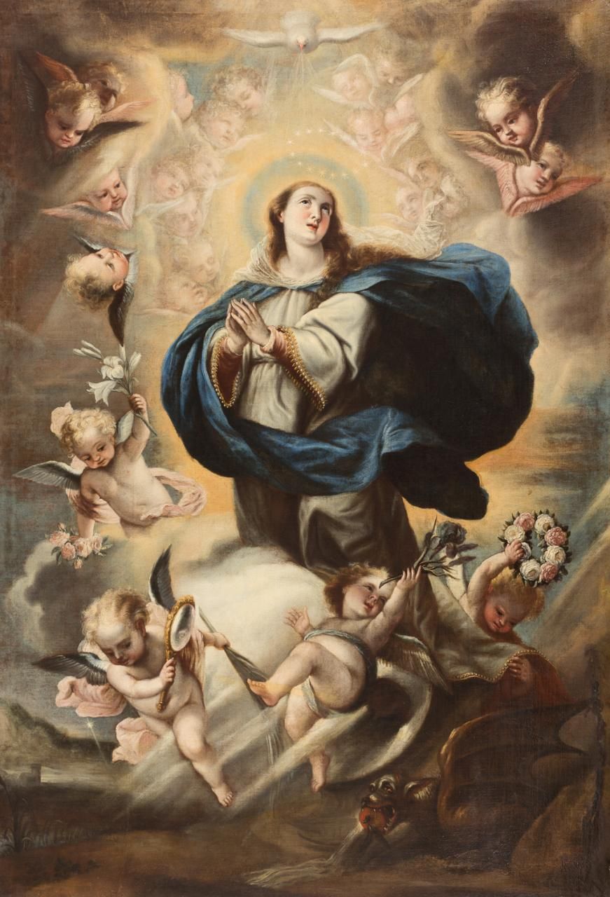 ESCUELA MADRILEÑA, S. XVII Immaculate Conception 
Oil on canvas
210 x 145 cm
Fol&hellip;