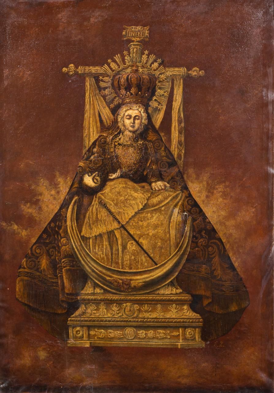 ESCUELA ANDALUZA, Fns. S. XIX 格拉纳达的悲哀圣母
布面油画
117 x 80 cm