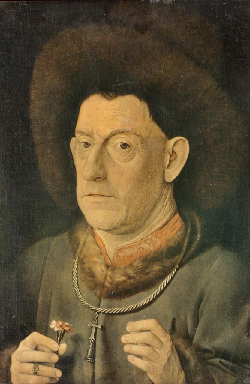 ESCUELA EUROPEA, S. XX Porträt eines Mannes mit Nelke
Offsetdruck auf Leinwand
3&hellip;