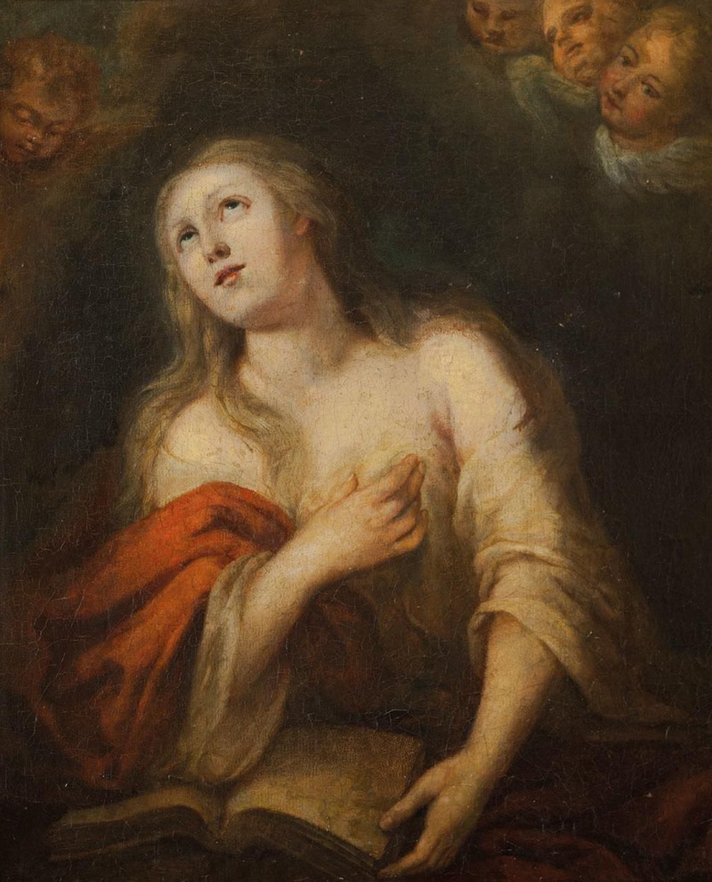 ESCUELA ESPAÑOLA S. XVIII Magdalena
Olio su tela
51 x 42 cm