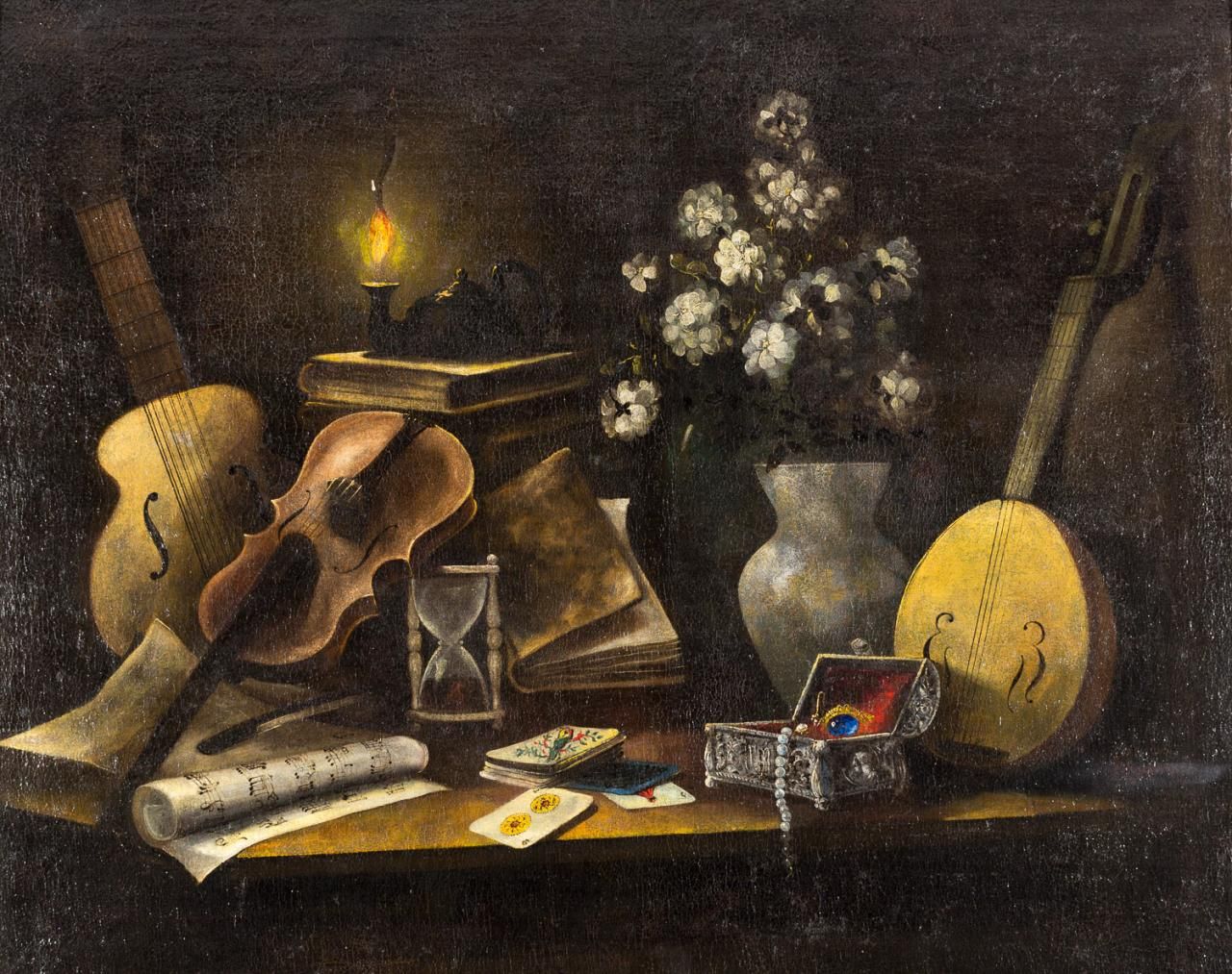 ESCUELA ESPAÑOLA S. XVII Nature morte avec instruments de musique
Huile sur toil&hellip;