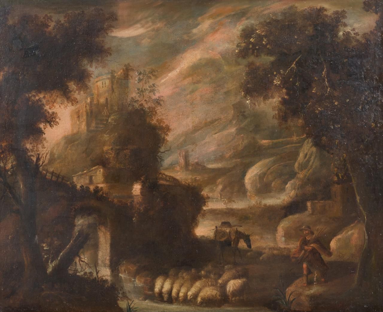 IGNACIO DE IRIARTE (Azcoitia, 1621 - Sevilla, 1670) Shepherding scene
Oil on can&hellip;
