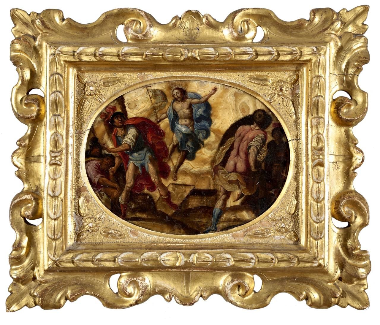 ESCUELA ESPAÑOLA, ff. S.XVI - pp. S.XVII 基督的复活
玛瑙上的油彩
12 x 17 cm.
损坏。