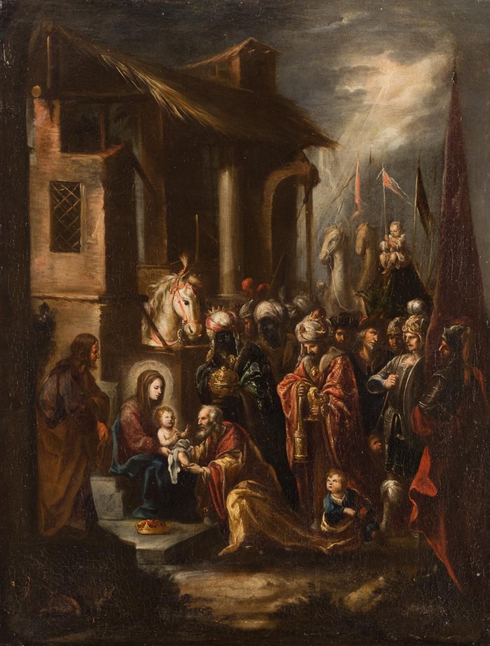 ESCUELA FLAMENCA, S. XVII "主显节 "和 "牧羊人的崇拜"
布面油画
72 x 55,5 cm