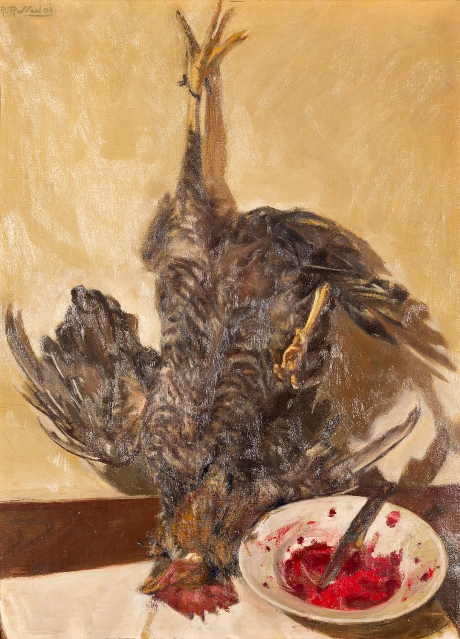 BALDOMERO ROMERO RESSENDI (Sevilla, 1922 - Madrid, 1977) Coq
Huile sur toile
73 &hellip;