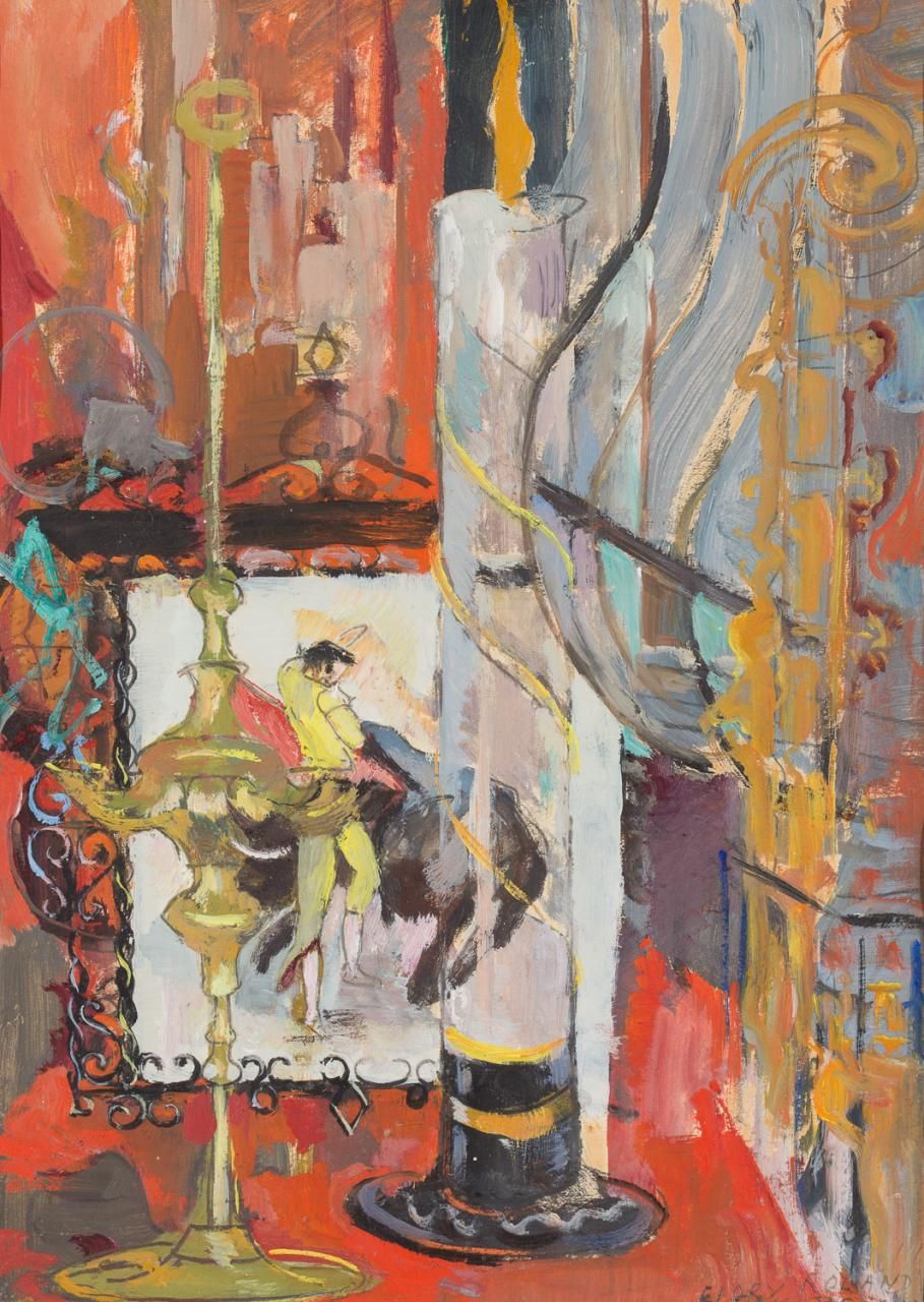 FLORY ROLAND (Liège, 1905 - 1978) El altar del torero
水粉画，纸板
35 x 35 cm
右下角有签名："&hellip;