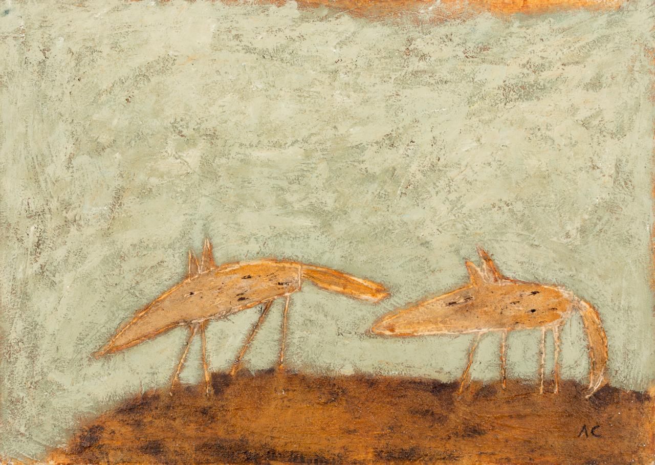 ANTONI CAMARASA (Santalinya, Lérida, 1957) 花园里的狗狗
混合媒介板
74 x 104 cm
已签名并注明日期 198&hellip;