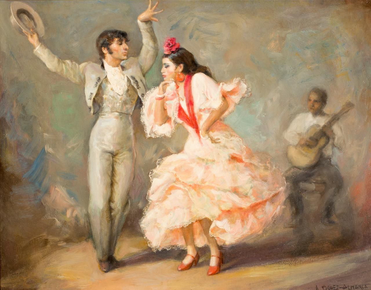 ANTONIO RODRÍGUEZ-ALMANSA Dancers
Oil on board
26 x 34 cm
Signed in the lower ri&hellip;