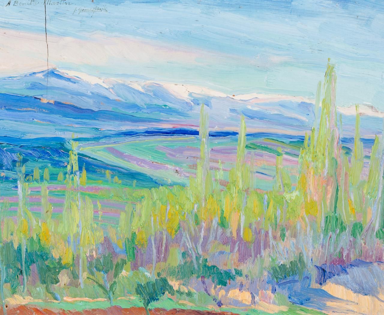 JULIÁN GÓMEZ FRAILE (1902-1976) Landscape
Oil on panel
24 x 29,5 cm
Signed and d&hellip;