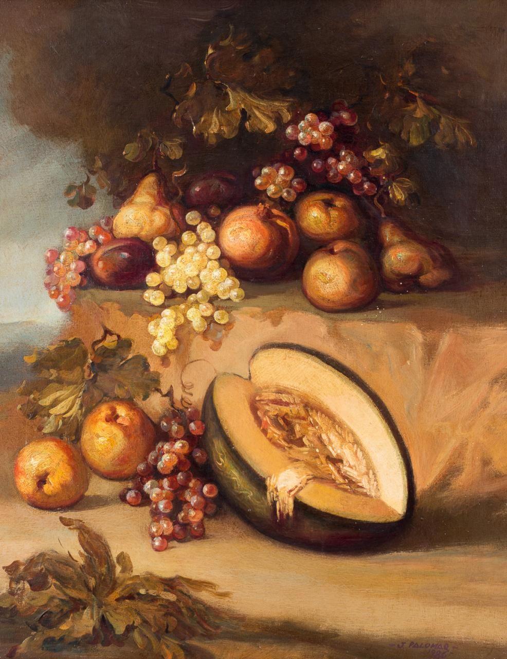 JOSÉ PALOMAR (Sevilla, 1929-2001) Still life of fruits
Oil on canvas
73,5 x 60,5&hellip;